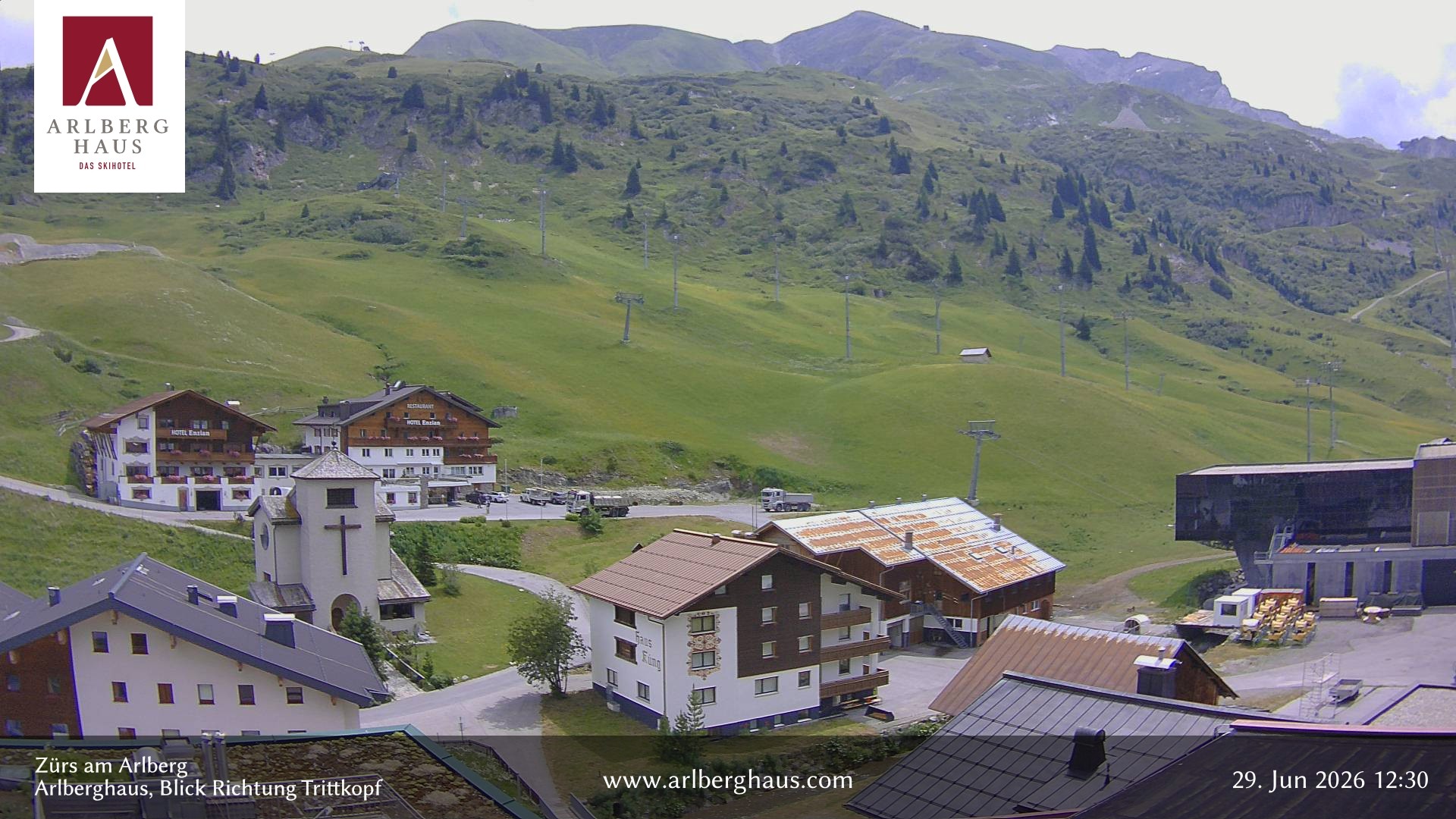 Archived image Webcam Arlberghaus at Zuers