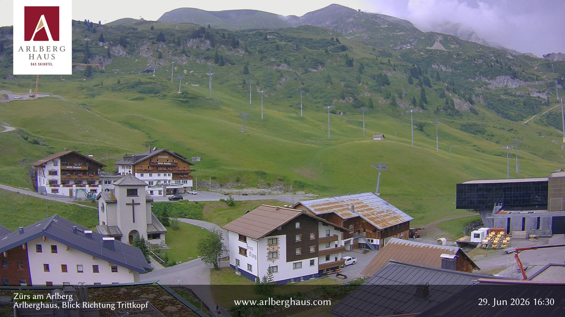Archived image Webcam Arlberghaus at Zuers