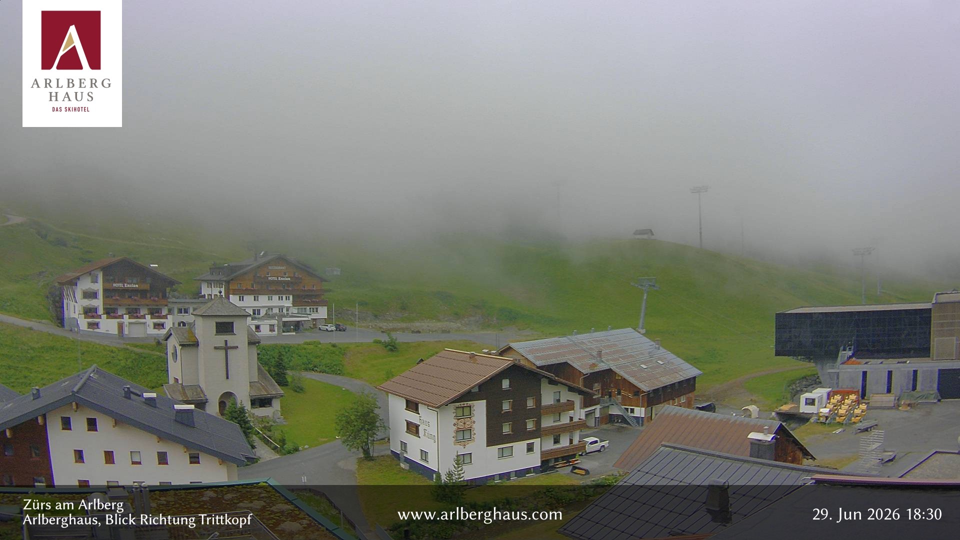 Archiv Foto Webcam Zürs: Hotel Arlberghaus