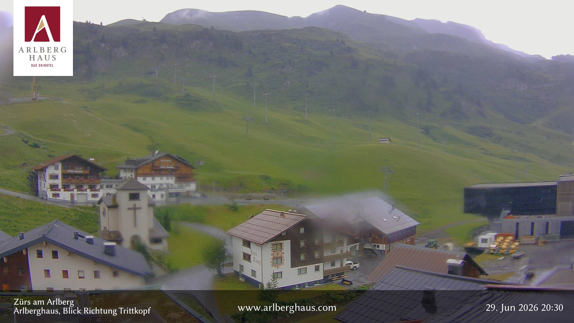 Archiv Foto Webcam Zürs: Hotel Arlberghaus