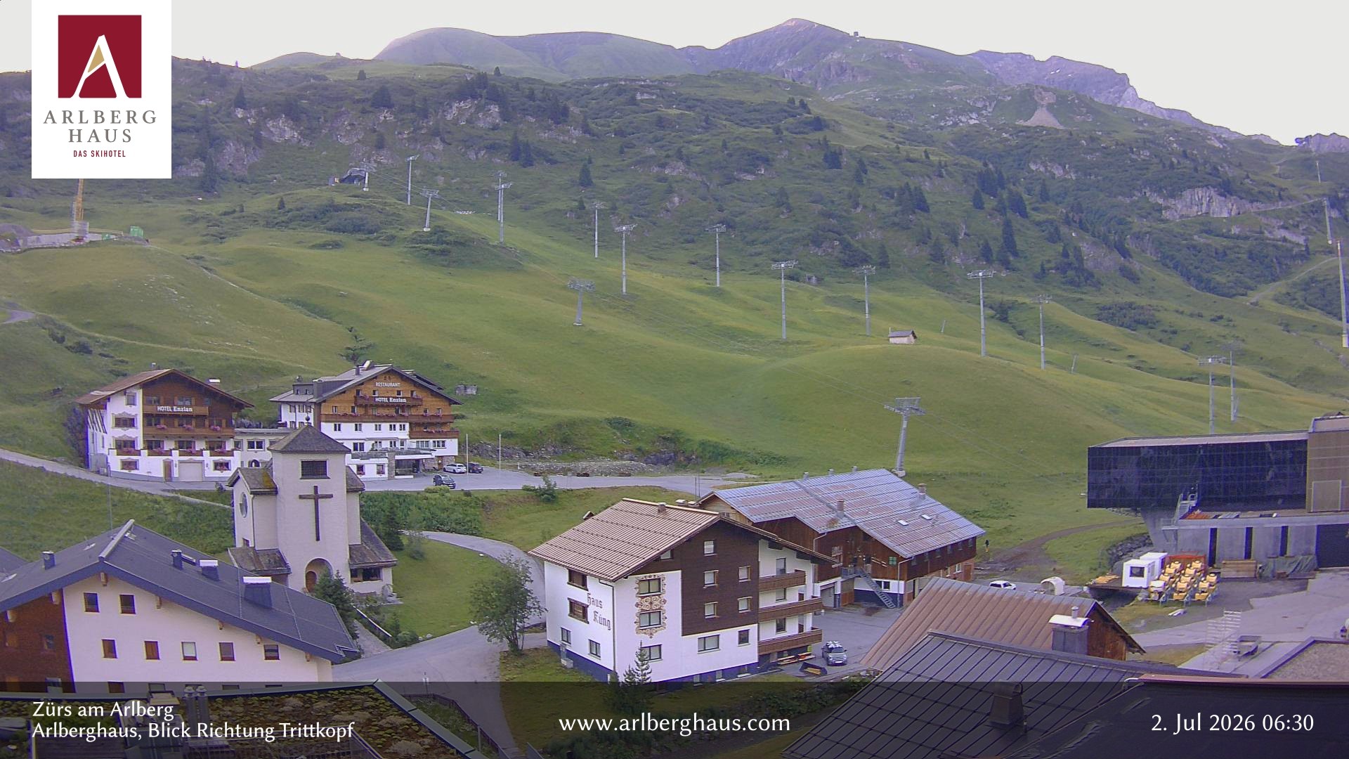 Archiv Foto Webcam Zürs: Hotel Arlberghaus
