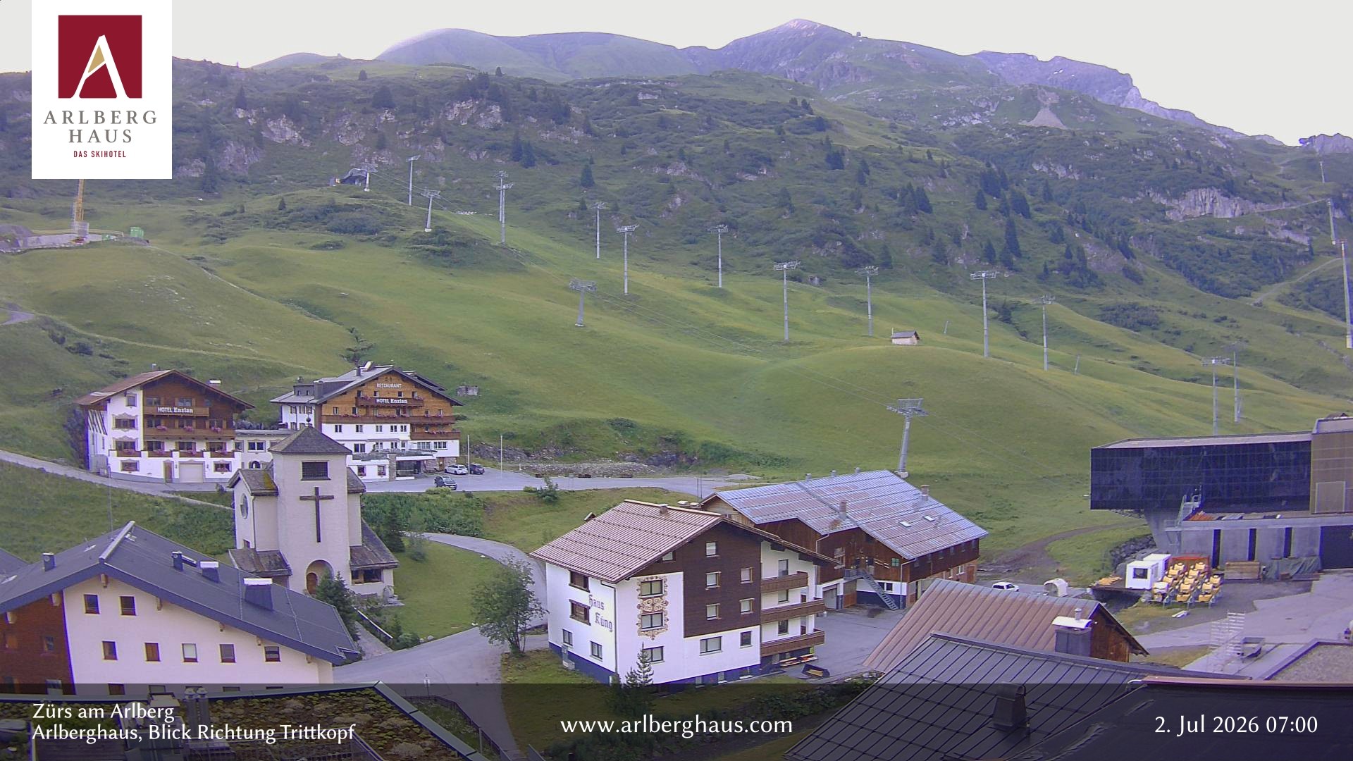 Archiv Foto Webcam Zürs: Hotel Arlberghaus