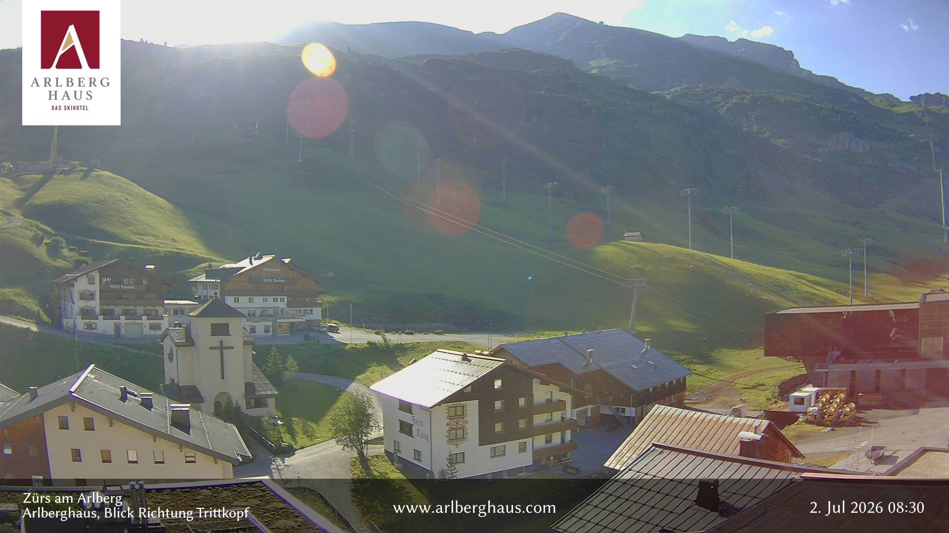 Archiv Foto Webcam Zürs: Hotel Arlberghaus