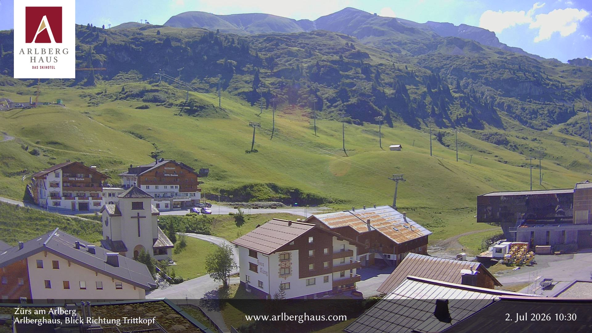 Archiv Foto Webcam Zürs: Hotel Arlberghaus