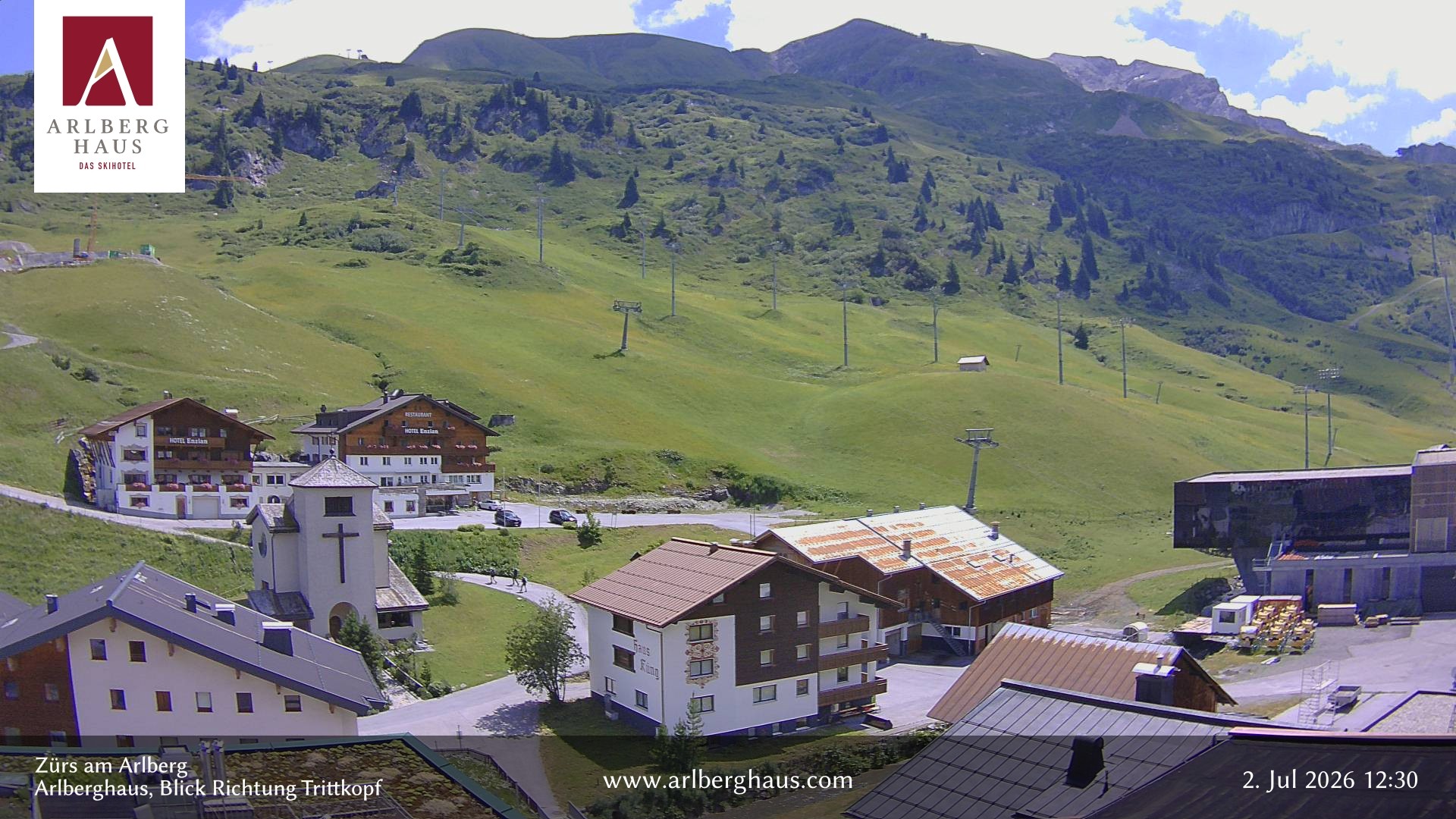 Archiv Foto Webcam Zürs: Hotel Arlberghaus