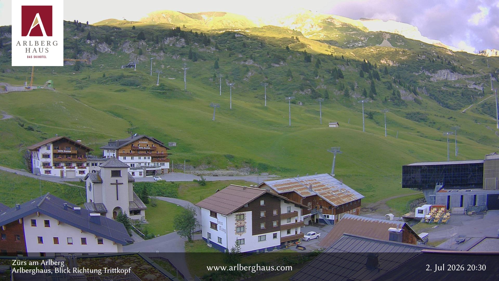 Archiv Foto Webcam Zürs: Hotel Arlberghaus
