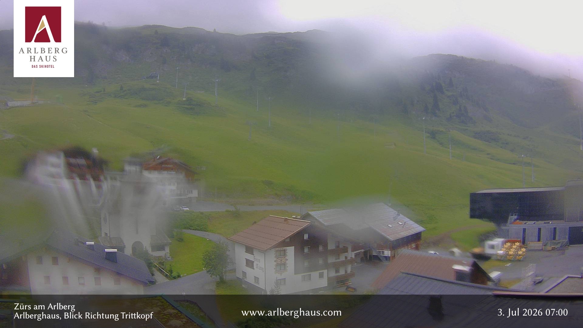 Archiv Foto Webcam Zürs: Hotel Arlberghaus