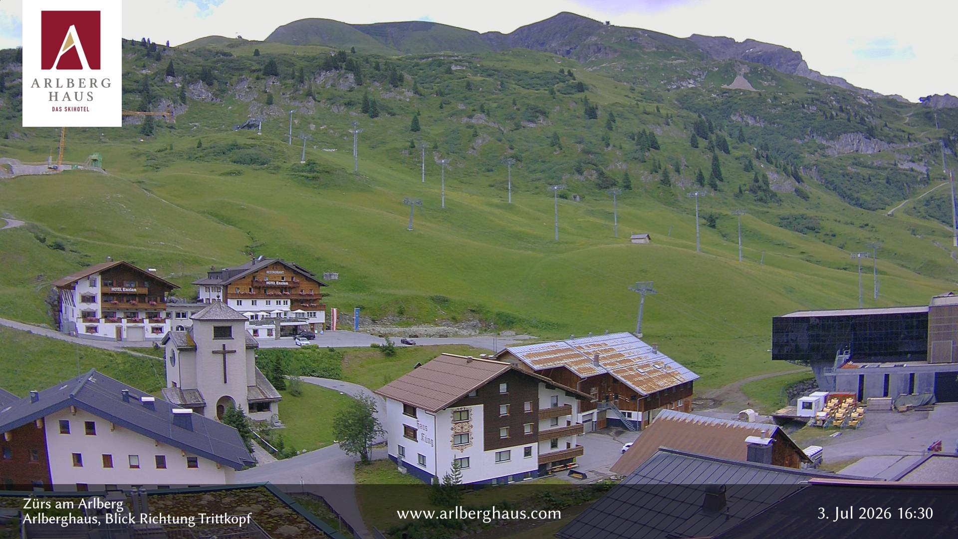 Archiv Foto Webcam Zürs: Hotel Arlberghaus