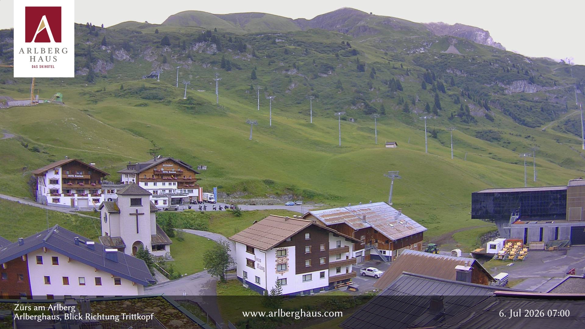 Archiv Foto Webcam Zürs: Hotel Arlberghaus