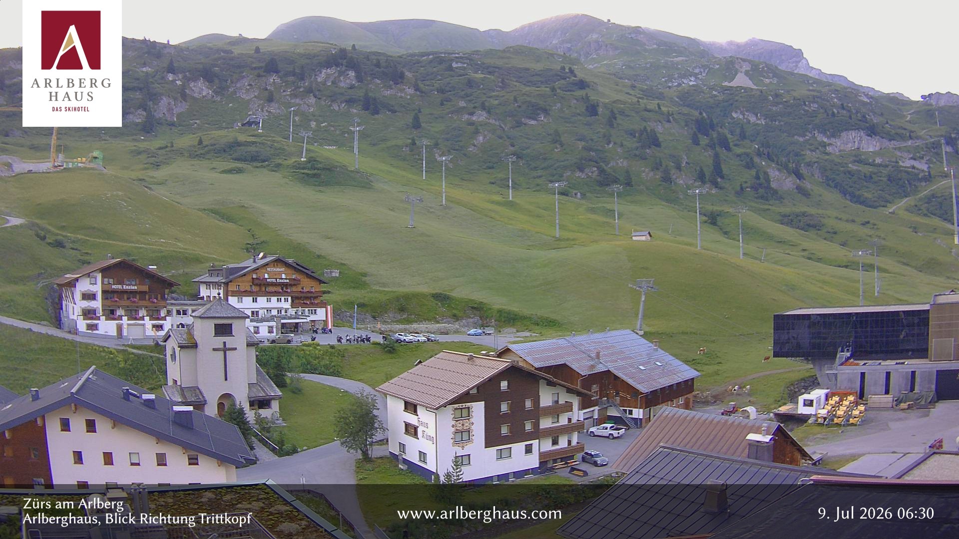 Archiv Foto Webcam Zürs: Hotel Arlberghaus
