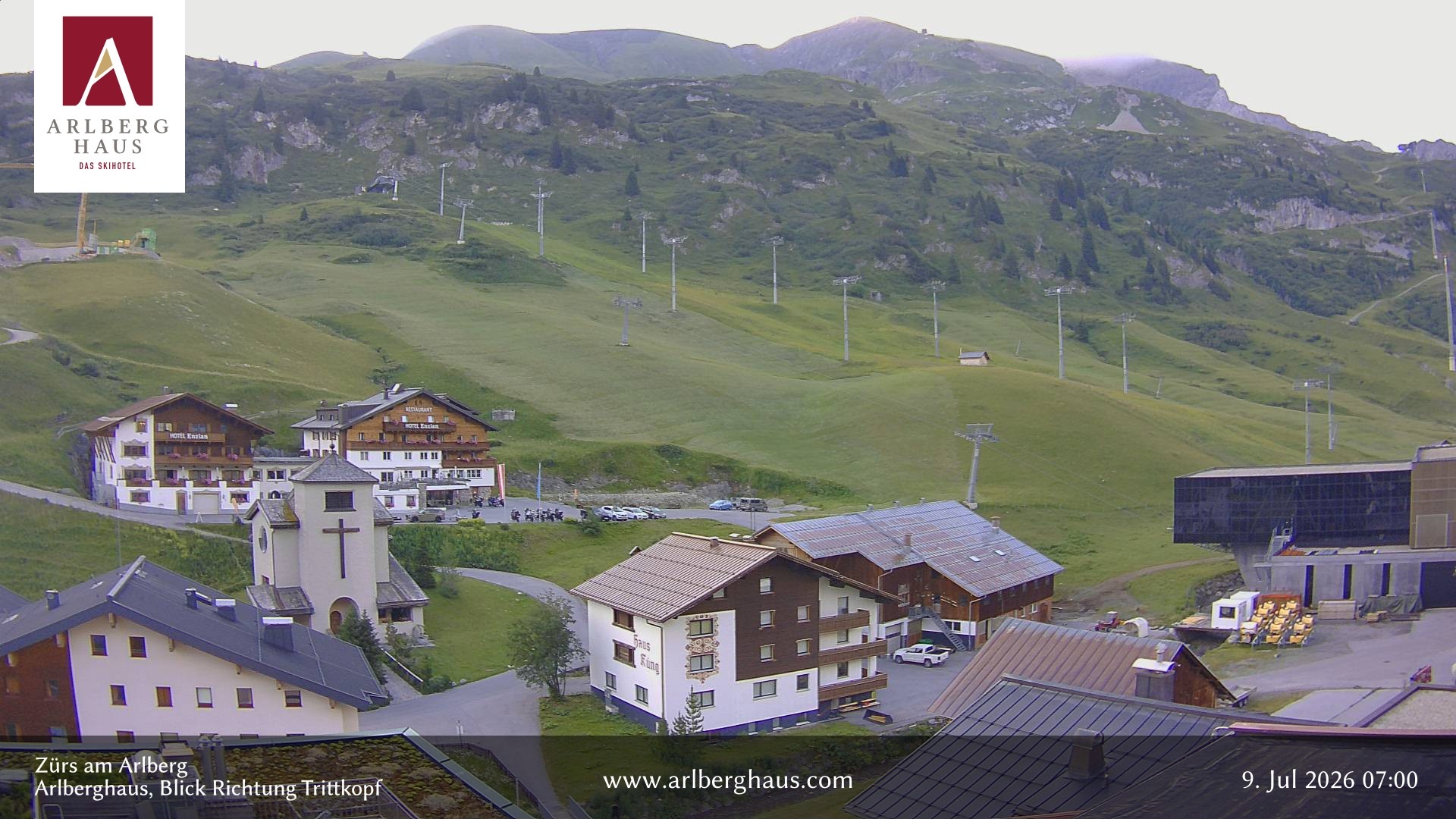 Archiv Foto Webcam Zürs: Hotel Arlberghaus