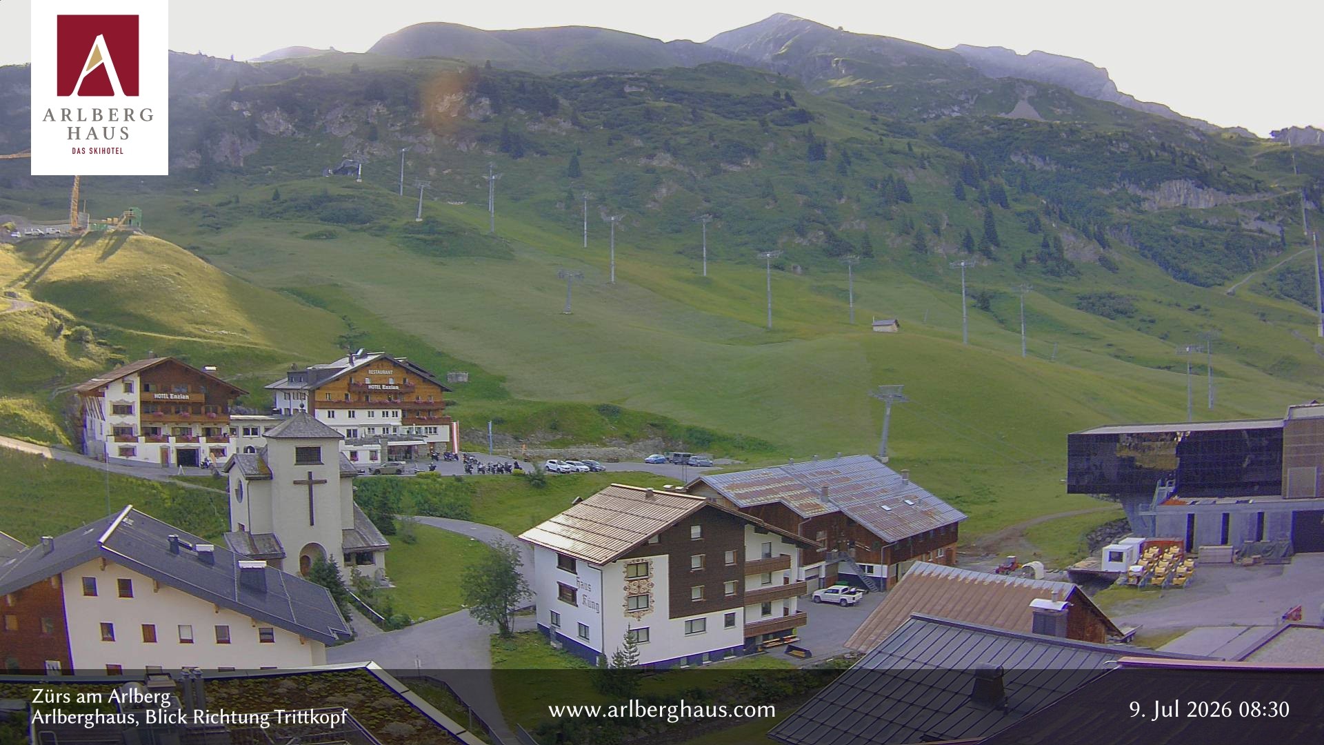 Archiv Foto Webcam Zürs: Hotel Arlberghaus