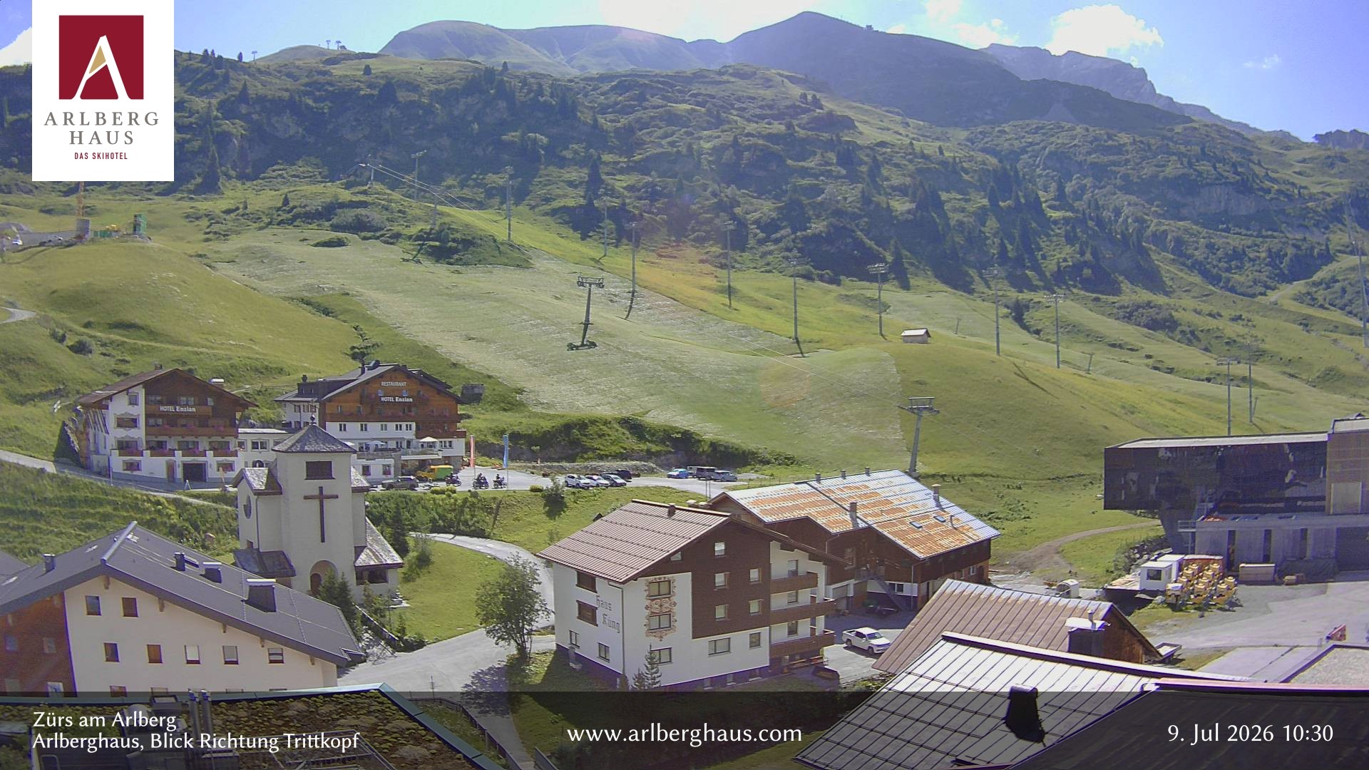Archiv Foto Webcam Zürs: Hotel Arlberghaus