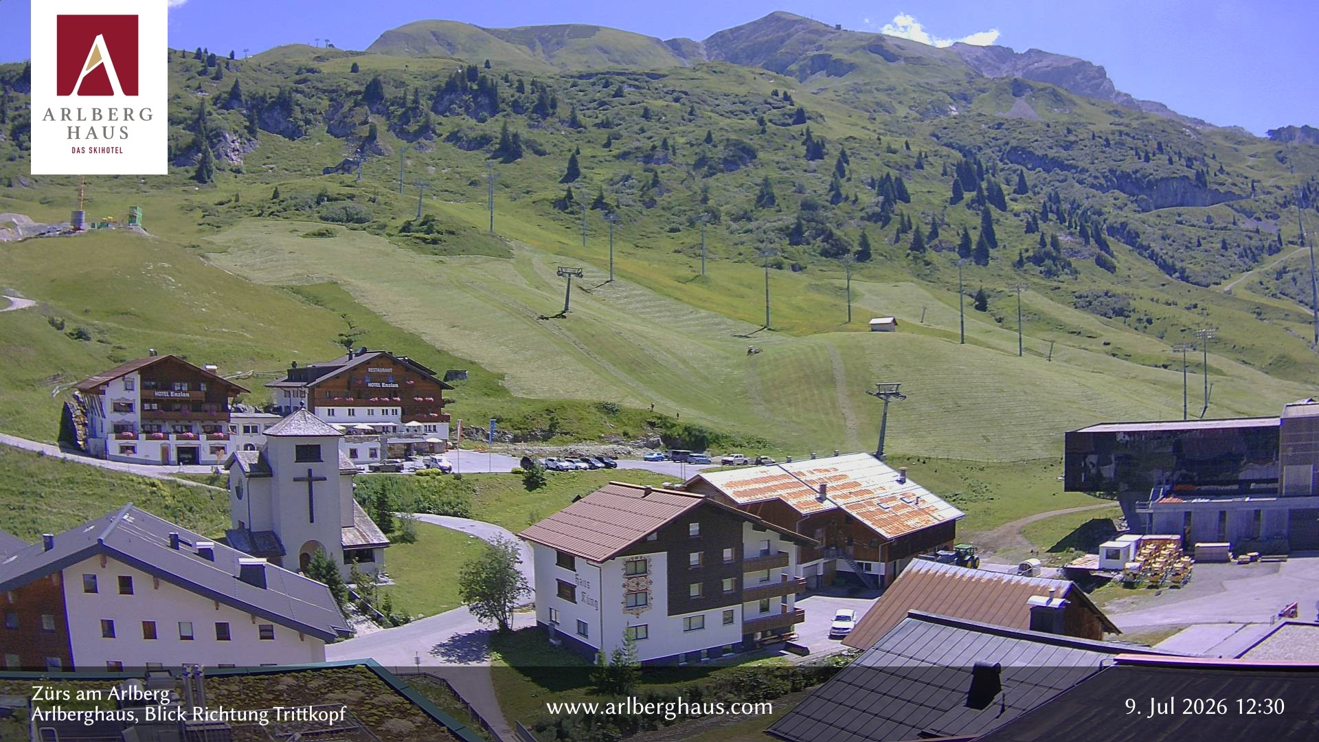 Archiv Foto Webcam Zürs: Hotel Arlberghaus