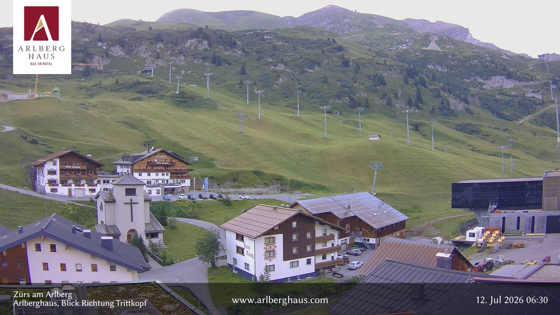 Archived image Webcam Arlberghaus at Zuers