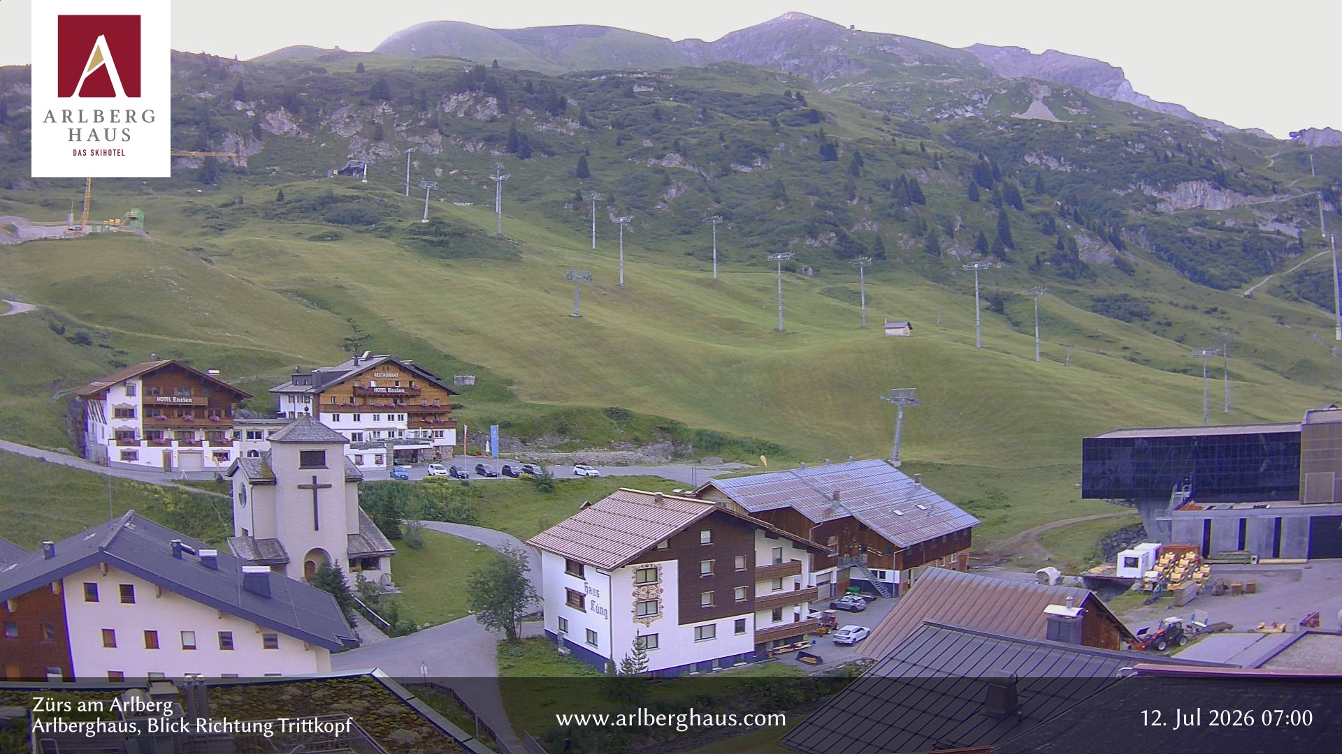 Archived image Webcam Arlberghaus at Zuers