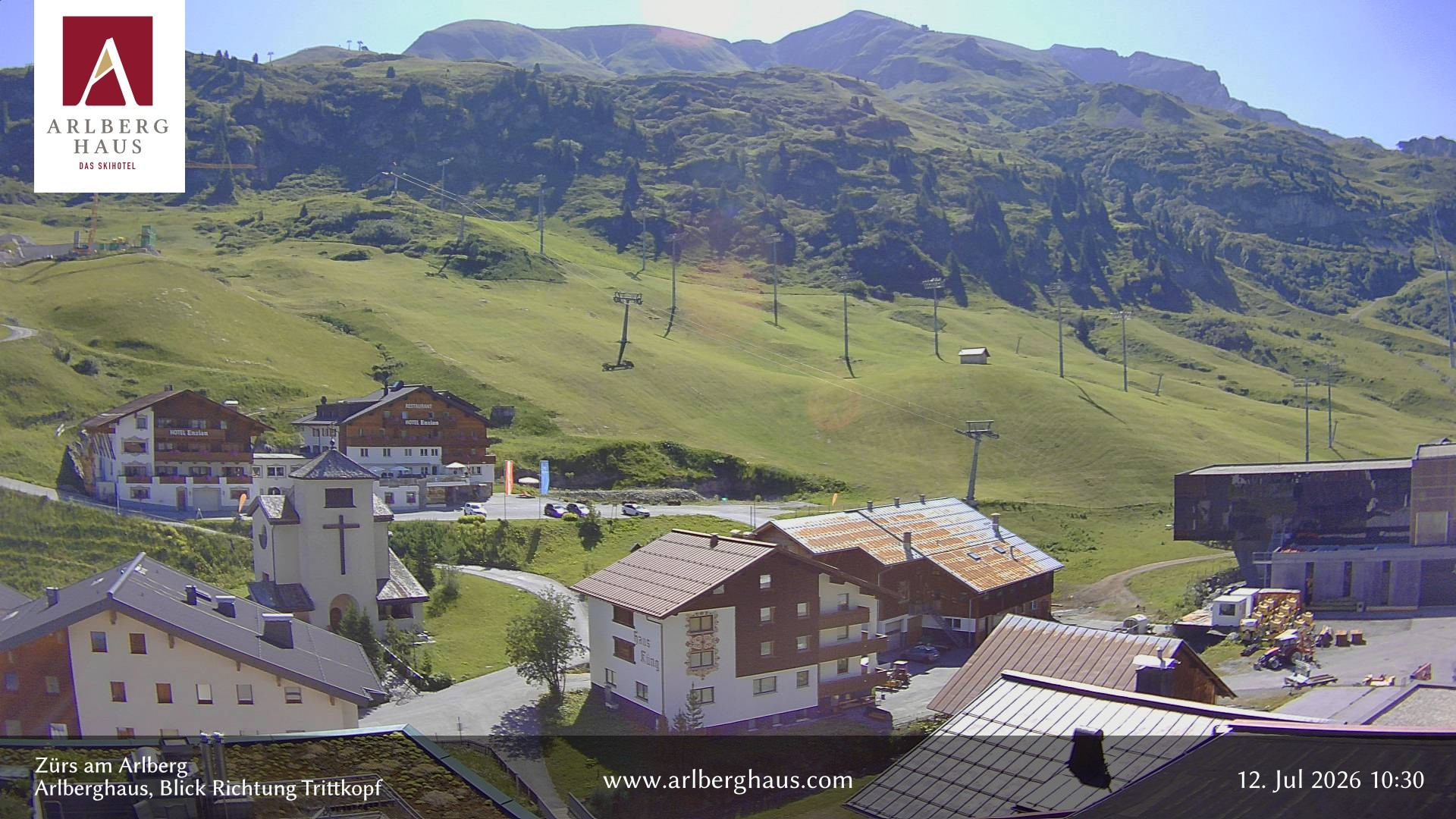Archived image Webcam Arlberghaus at Zuers