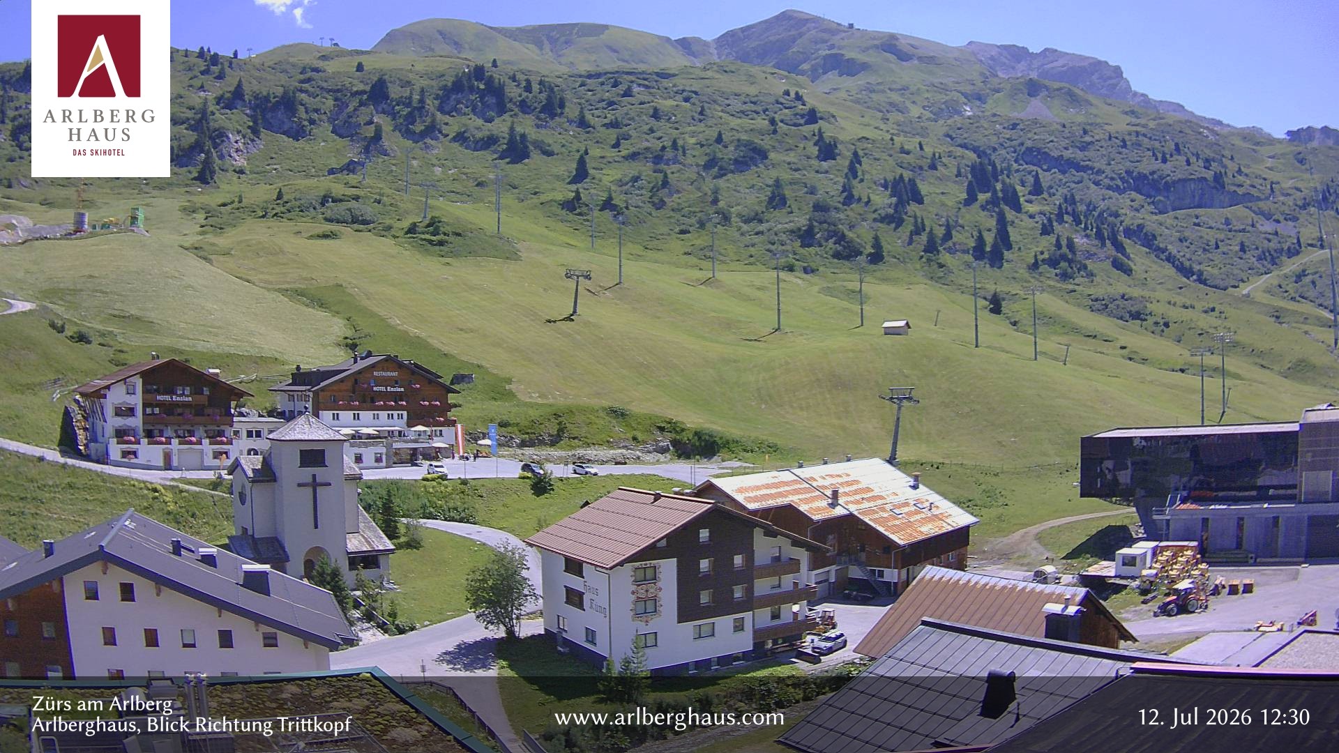 Archived image Webcam Arlberghaus at Zuers