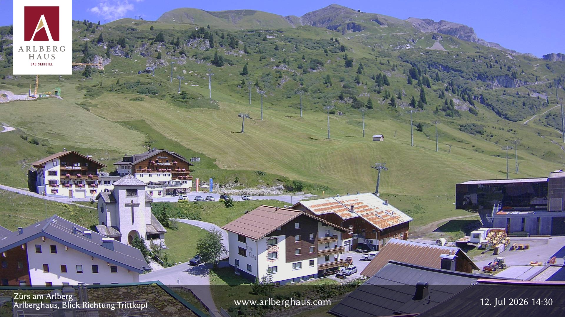 Archived image Webcam Arlberghaus at Zuers