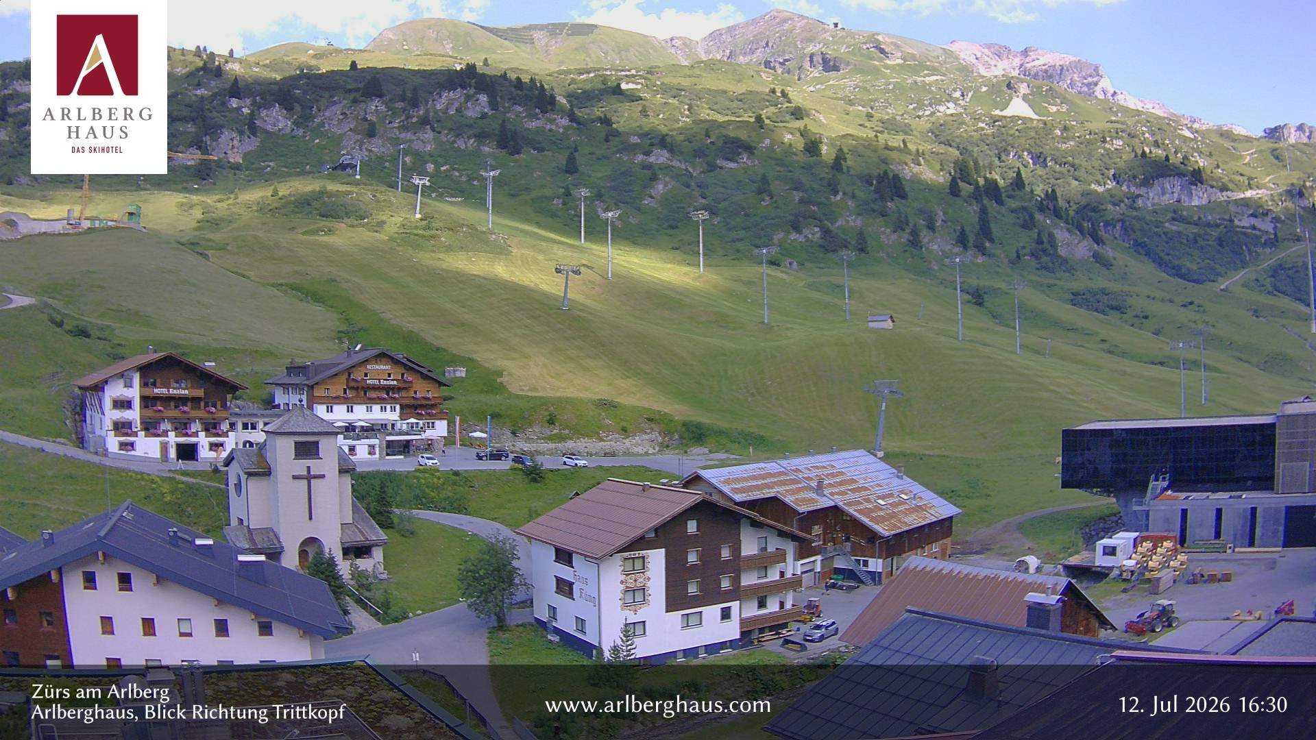Archived image Webcam Arlberghaus at Zuers