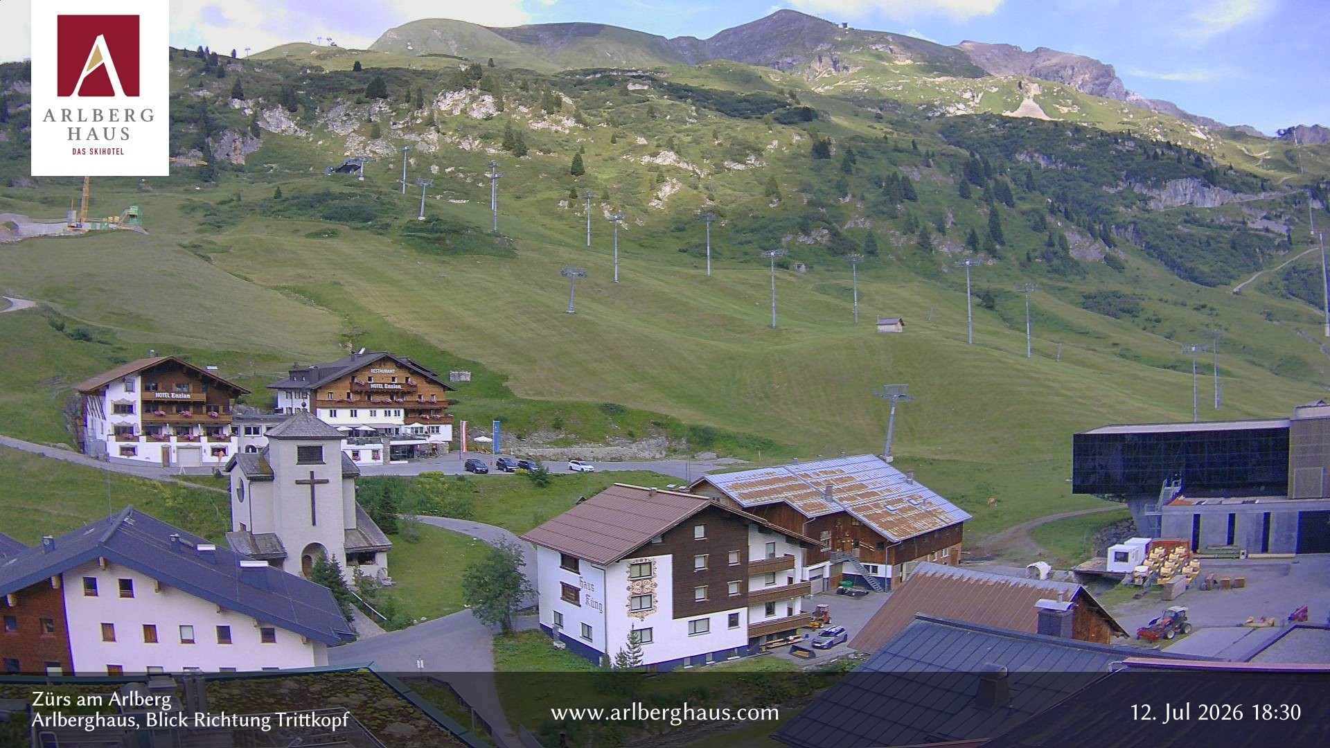 Archiv Foto Webcam Zürs: Hotel Arlberghaus