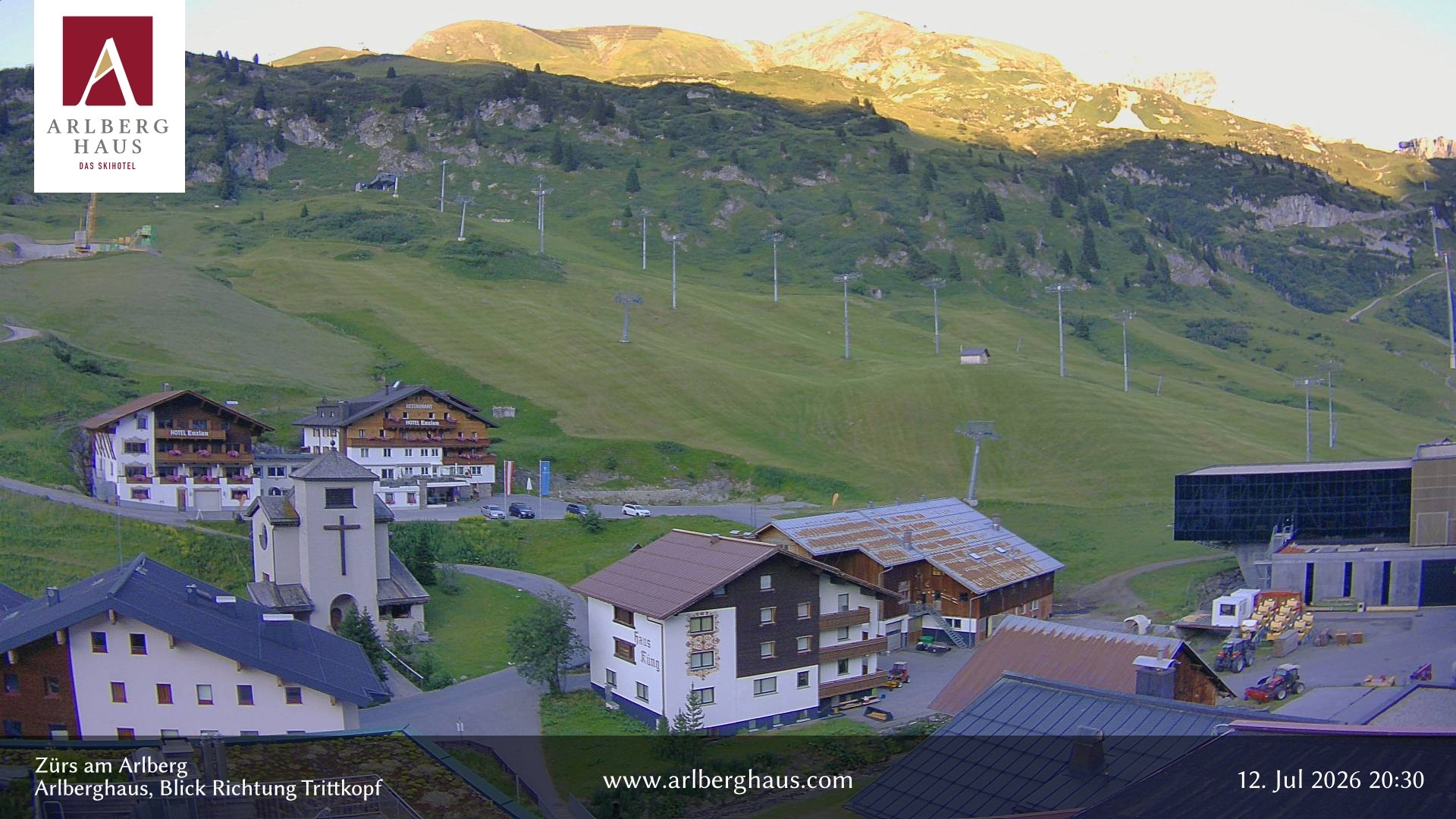 Archiv Foto Webcam Zürs: Hotel Arlberghaus
