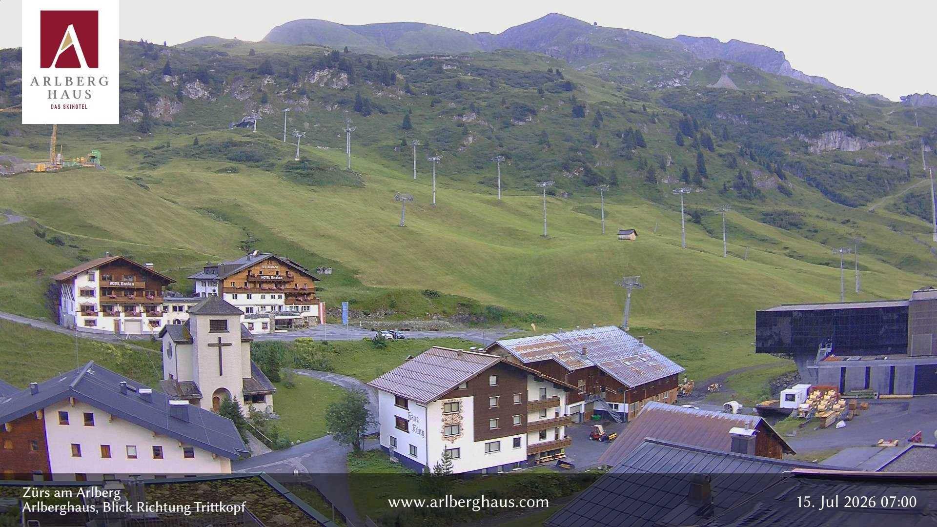 Archived image Webcam Arlberghaus at Zuers