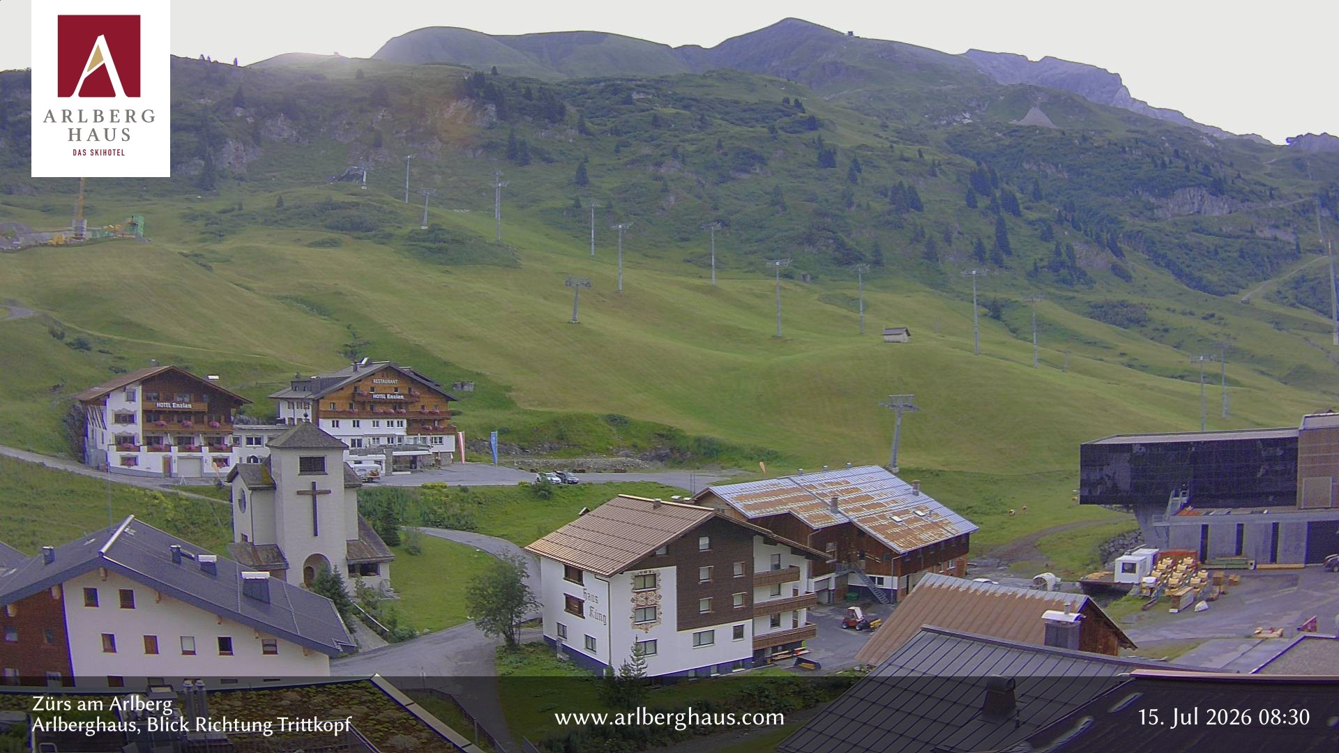 Archived image Webcam Arlberghaus at Zuers