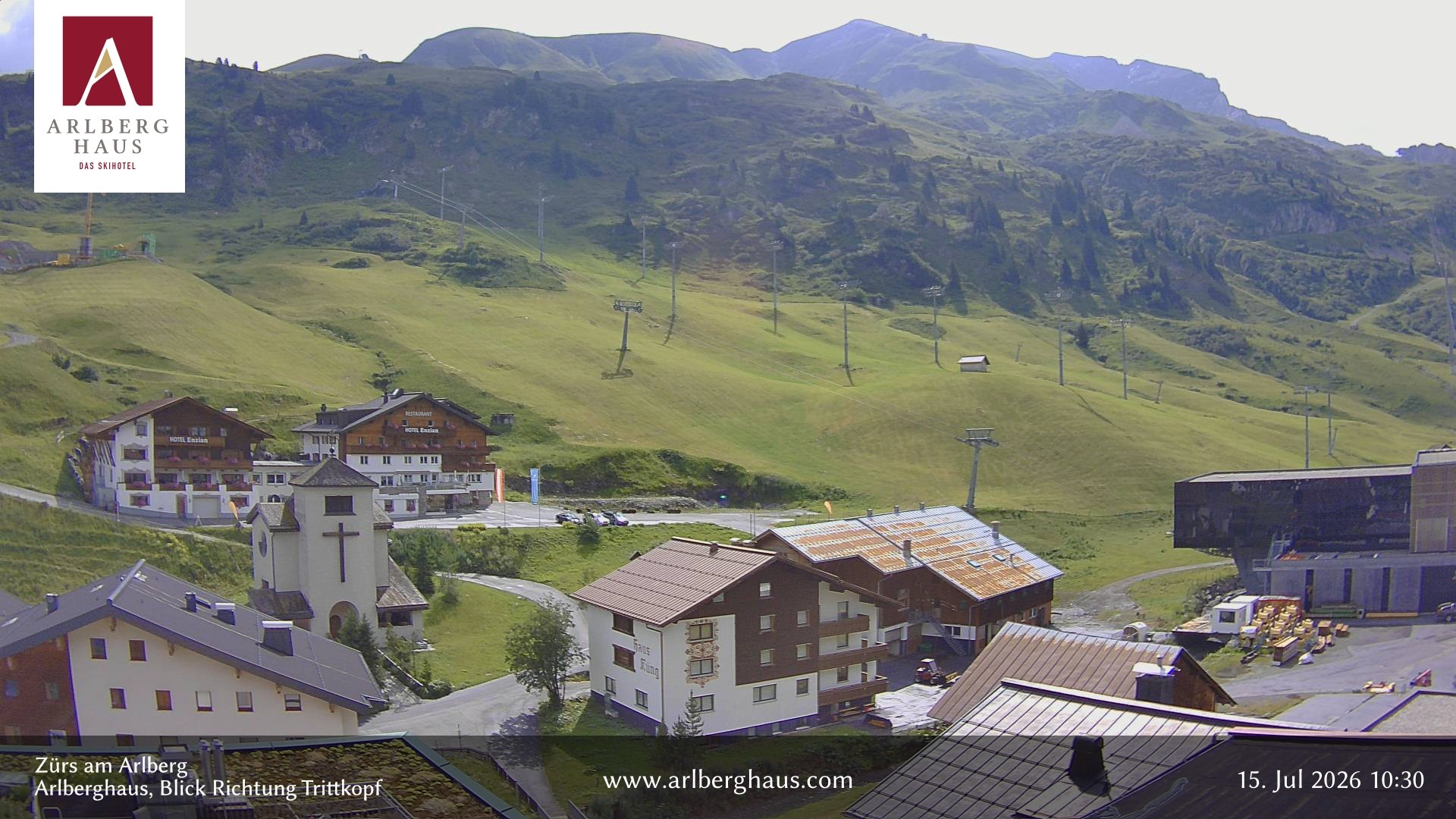 Archived image Webcam Arlberghaus at Zuers