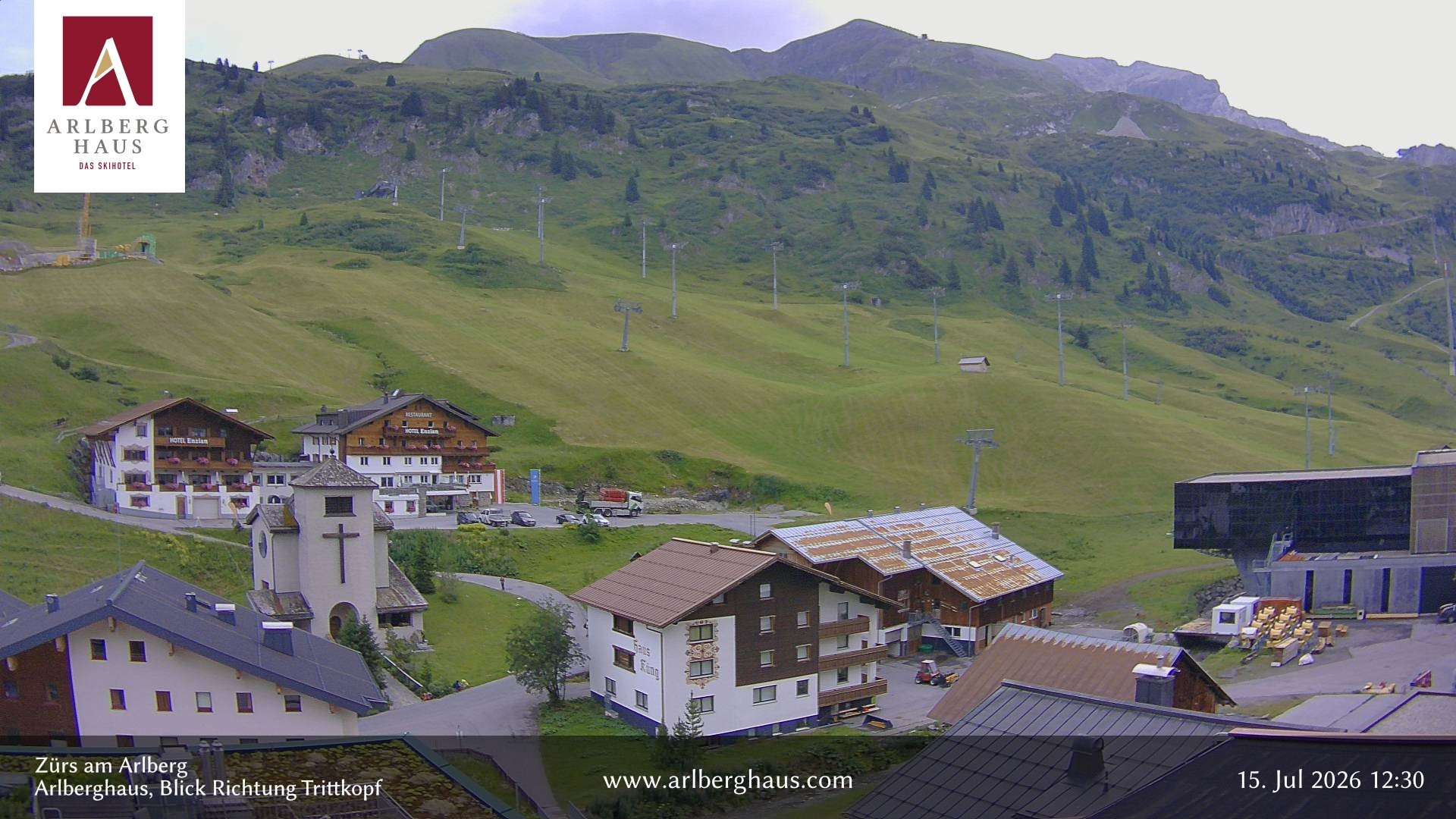Archived image Webcam Arlberghaus at Zuers