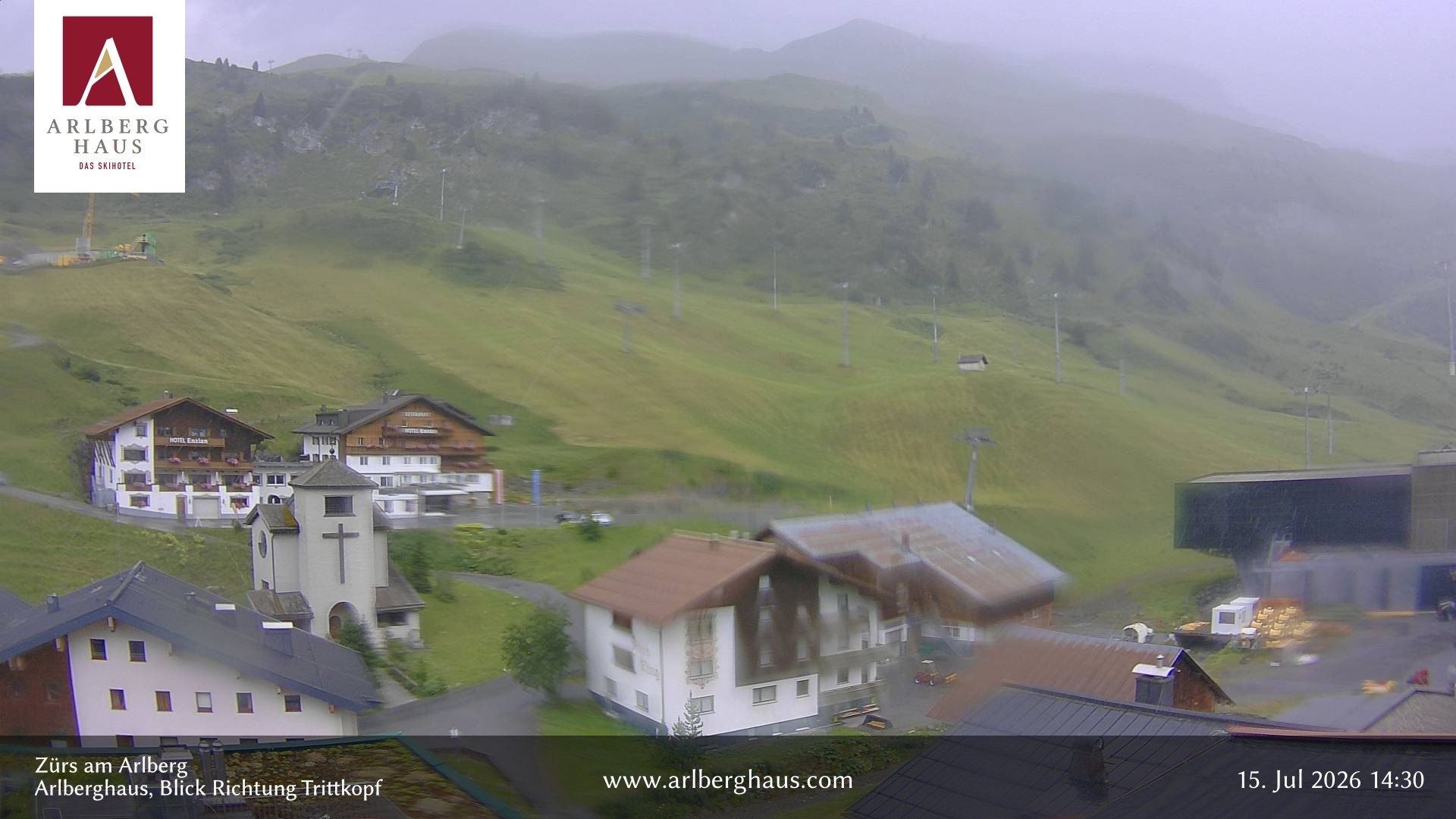 Archived image Webcam Arlberghaus at Zuers