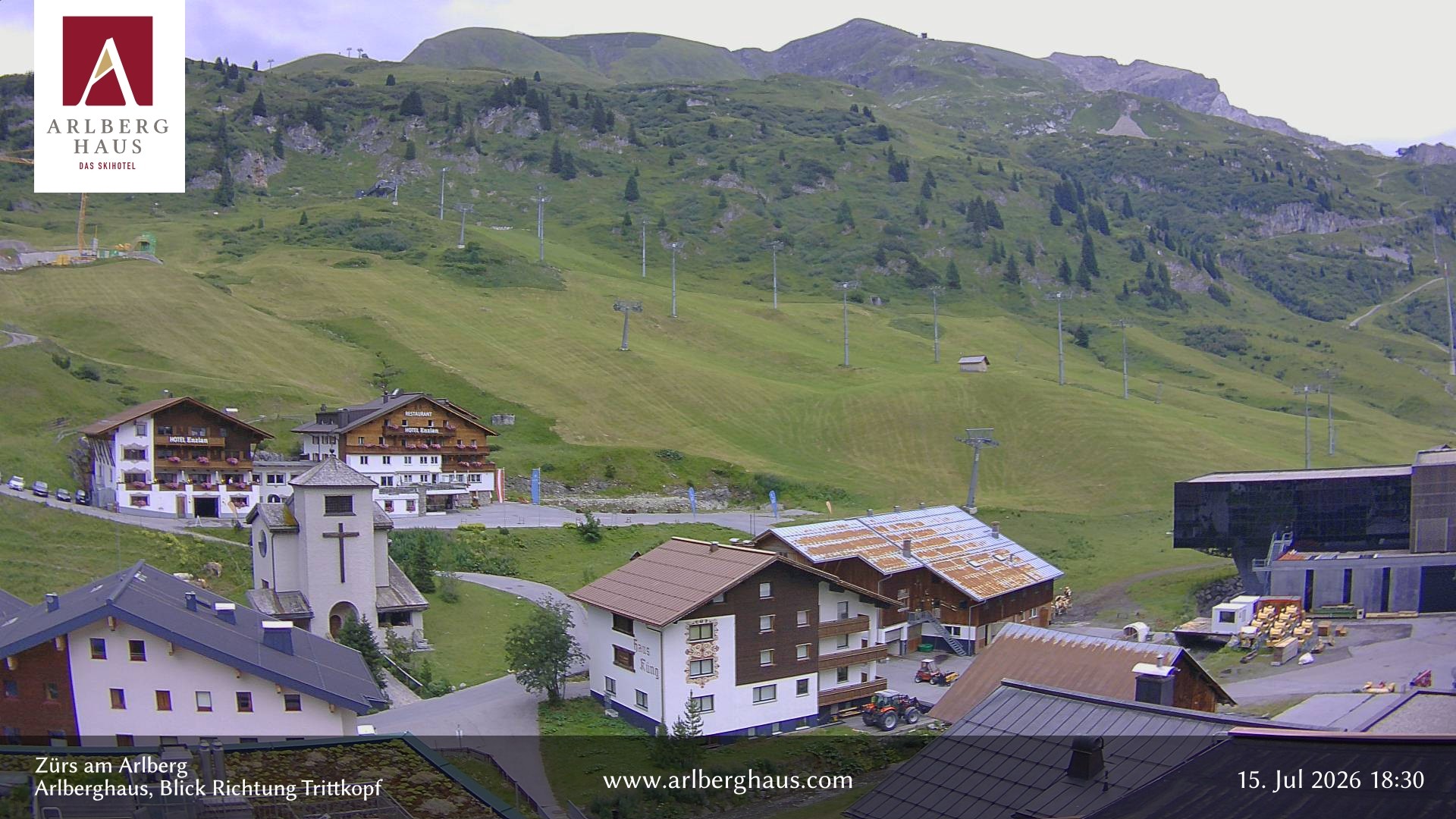 Archived image Webcam Arlberghaus at Zuers