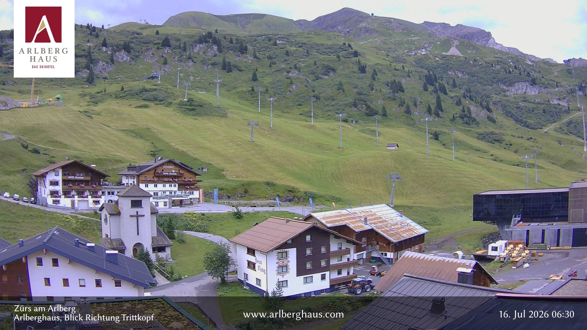 Archiv Foto Webcam Zürs: Hotel Arlberghaus