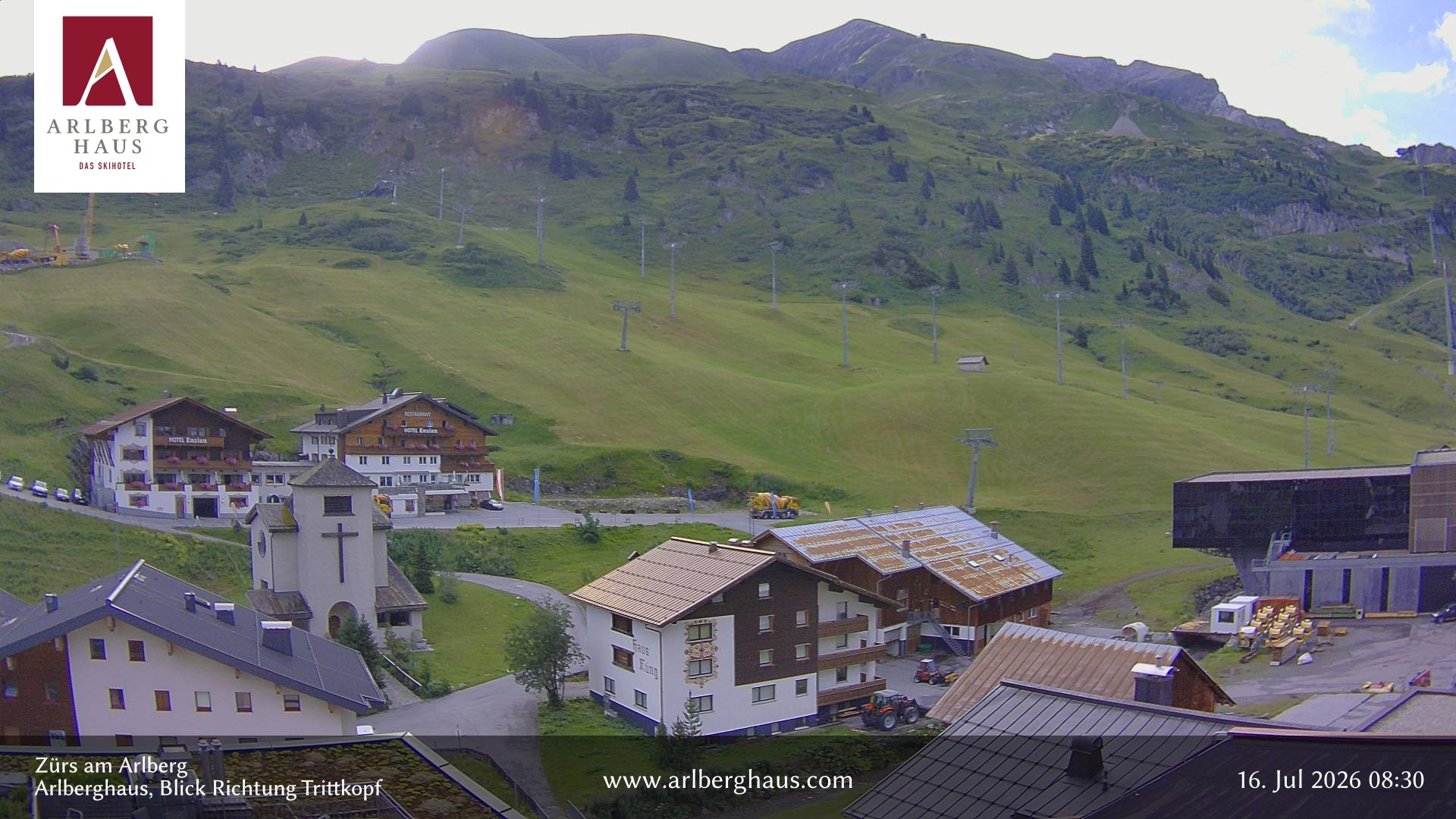 Archiv Foto Webcam Zürs: Hotel Arlberghaus