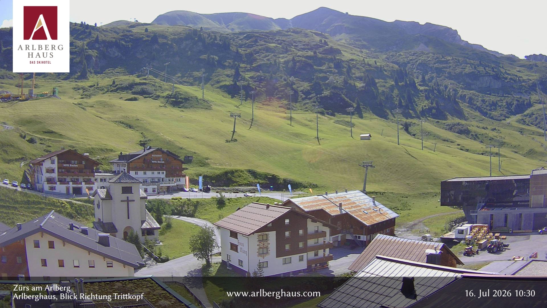 Archiv Foto Webcam Zürs: Hotel Arlberghaus