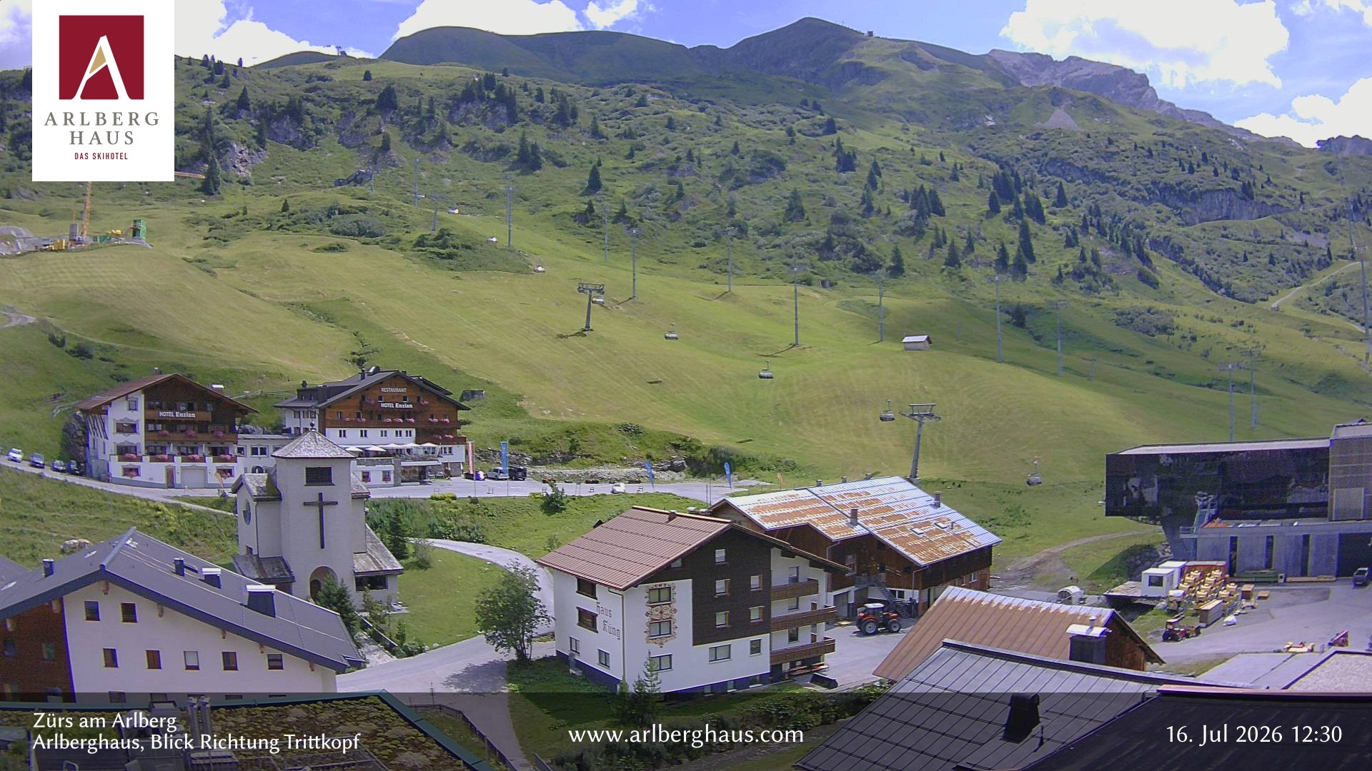 Archiv Foto Webcam Zürs: Hotel Arlberghaus