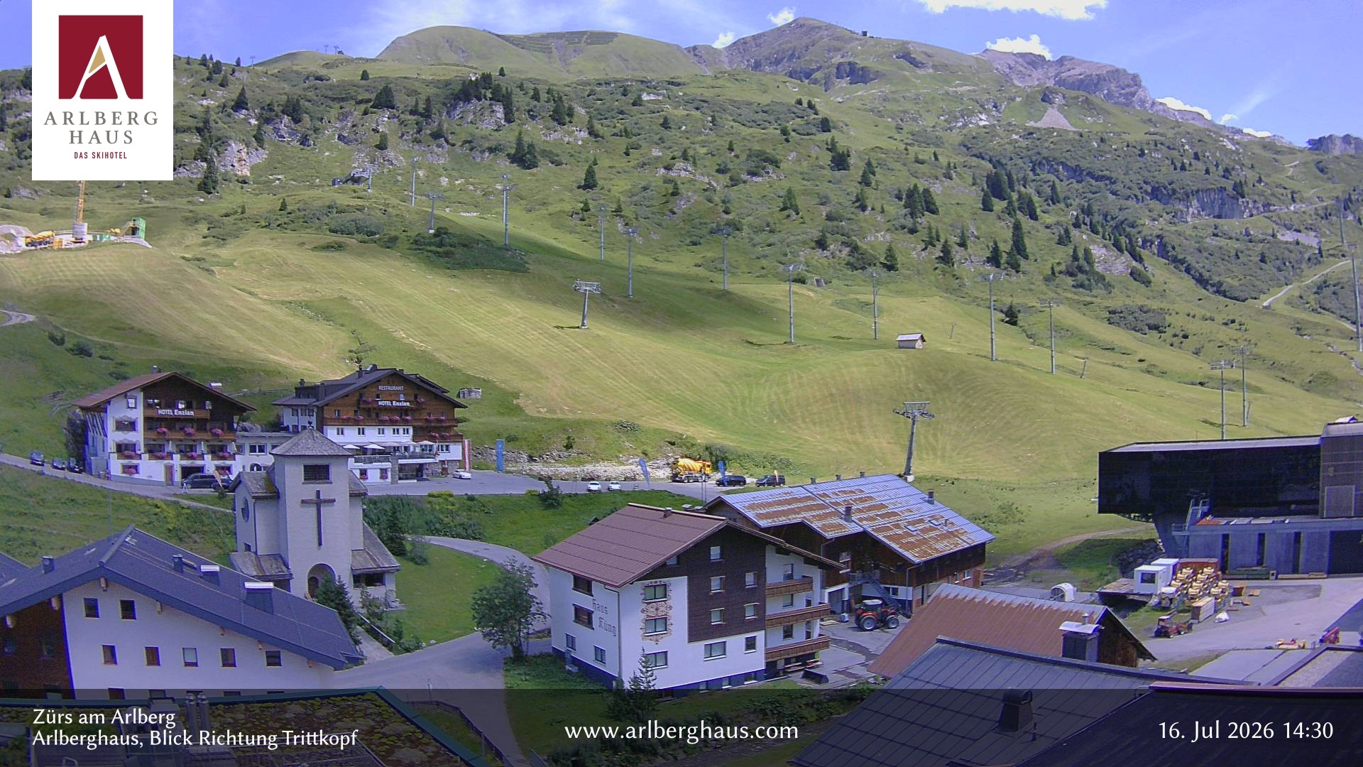 Archiv Foto Webcam Zürs: Hotel Arlberghaus