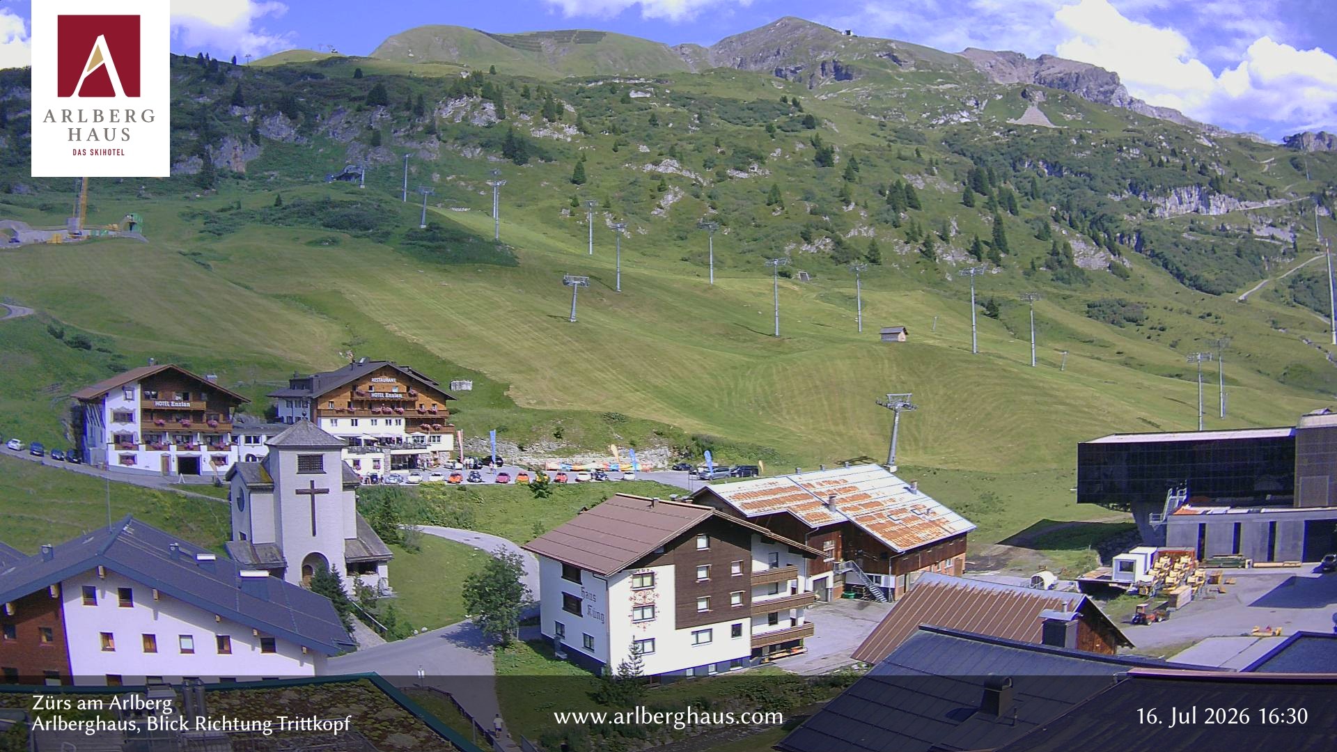 Archiv Foto Webcam Zürs: Hotel Arlberghaus