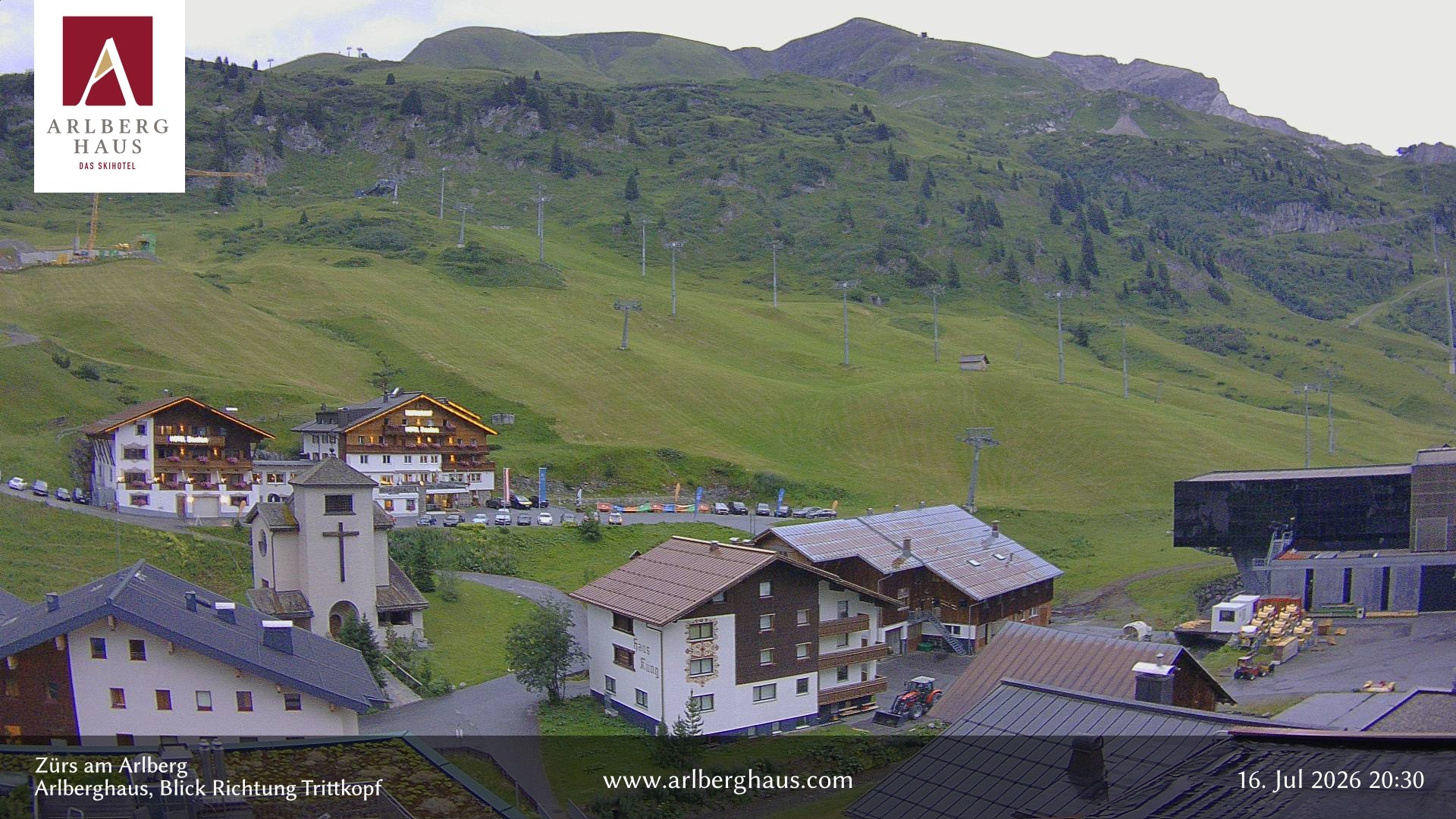 Archiv Foto Webcam Zürs: Hotel Arlberghaus