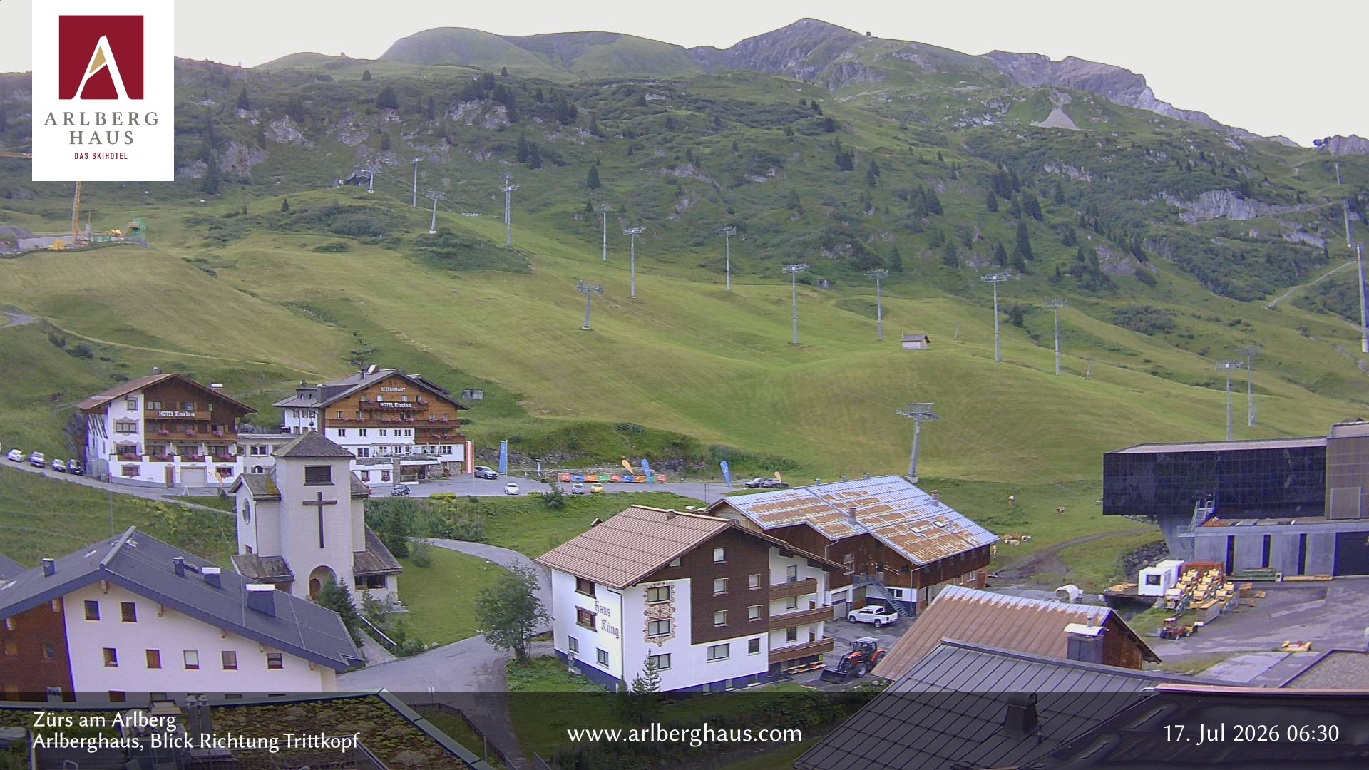 Archiv Foto Webcam Zürs: Hotel Arlberghaus
