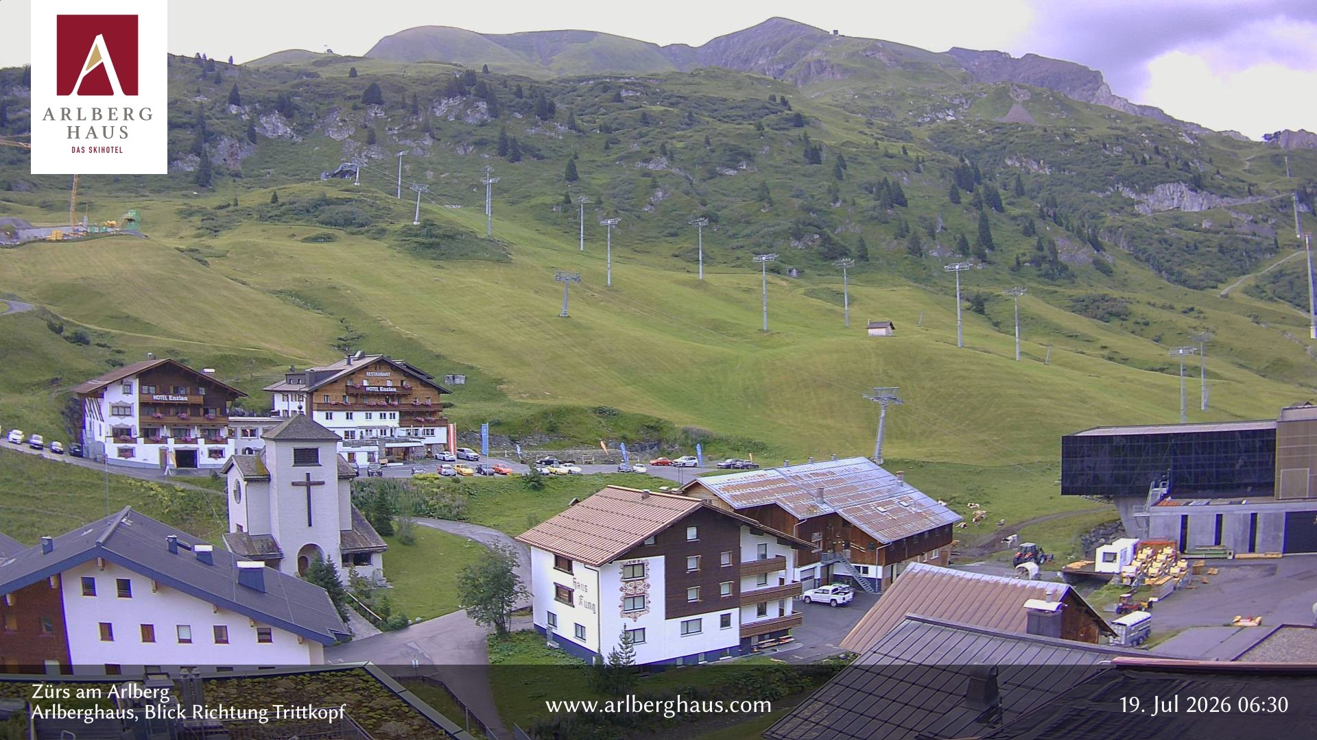 Archiv Foto Webcam Zürs: Hotel Arlberghaus