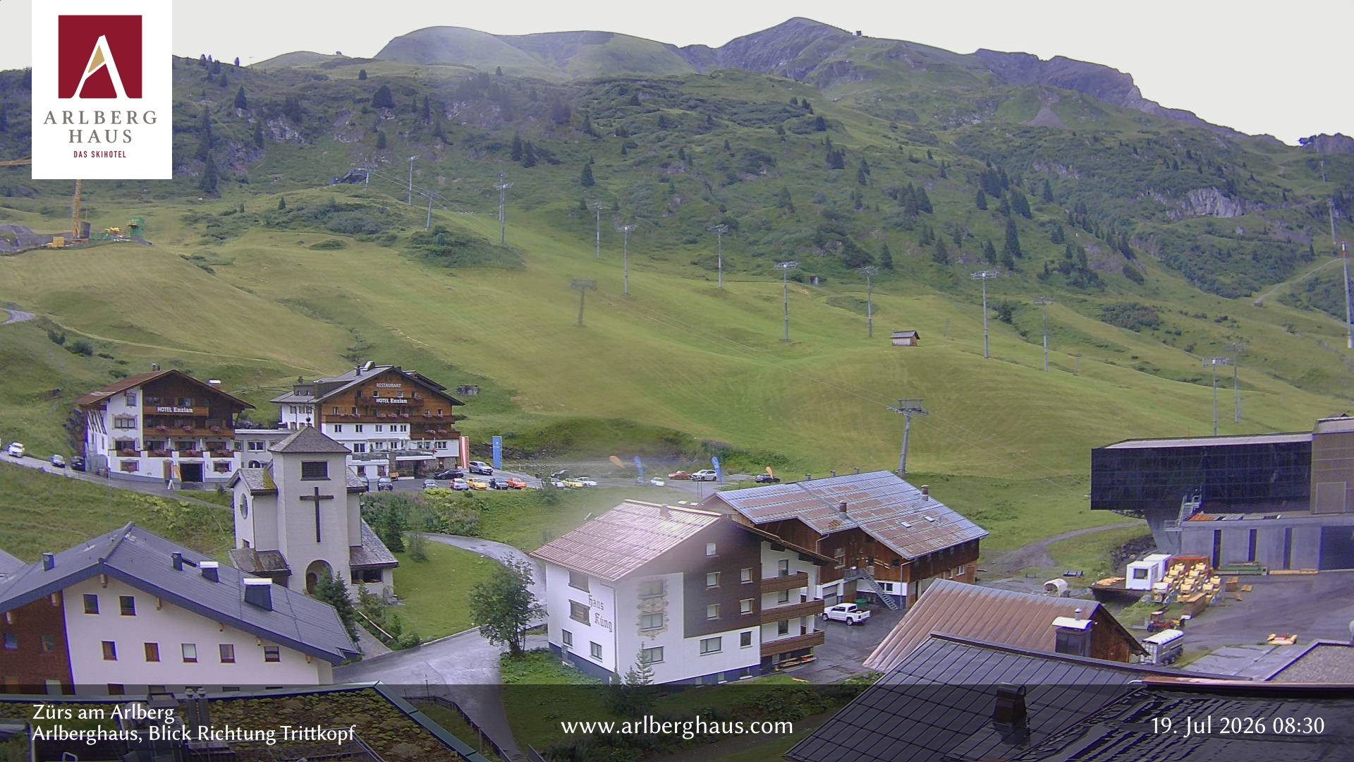 Archived image Webcam Arlberghaus at Zuers