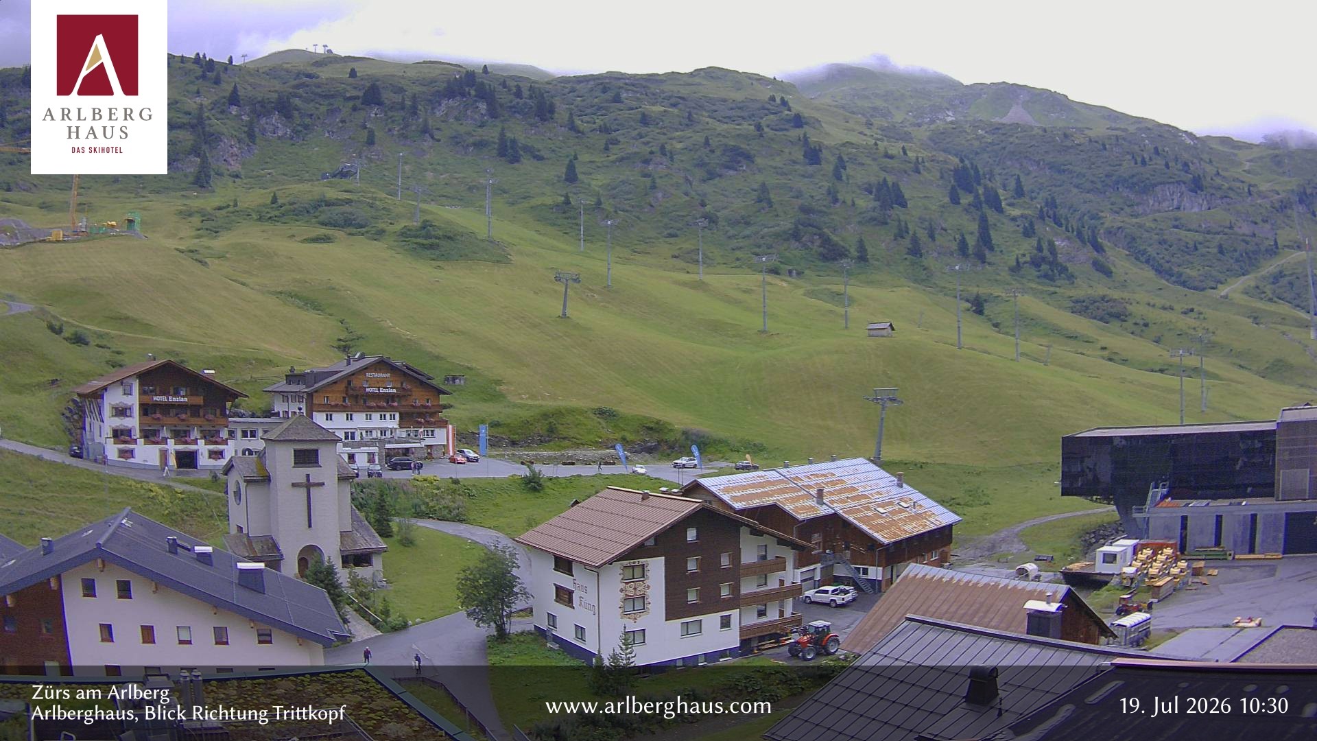Archived image Webcam Arlberghaus at Zuers
