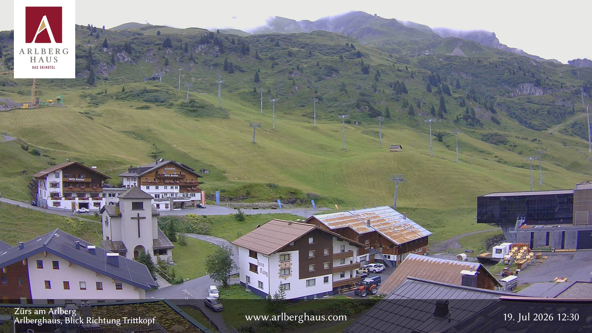 Archived image Webcam Arlberghaus at Zuers