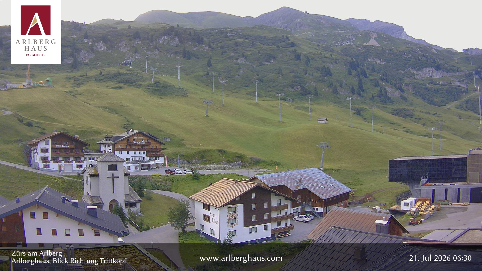 Archiv Foto Webcam Zürs: Hotel Arlberghaus