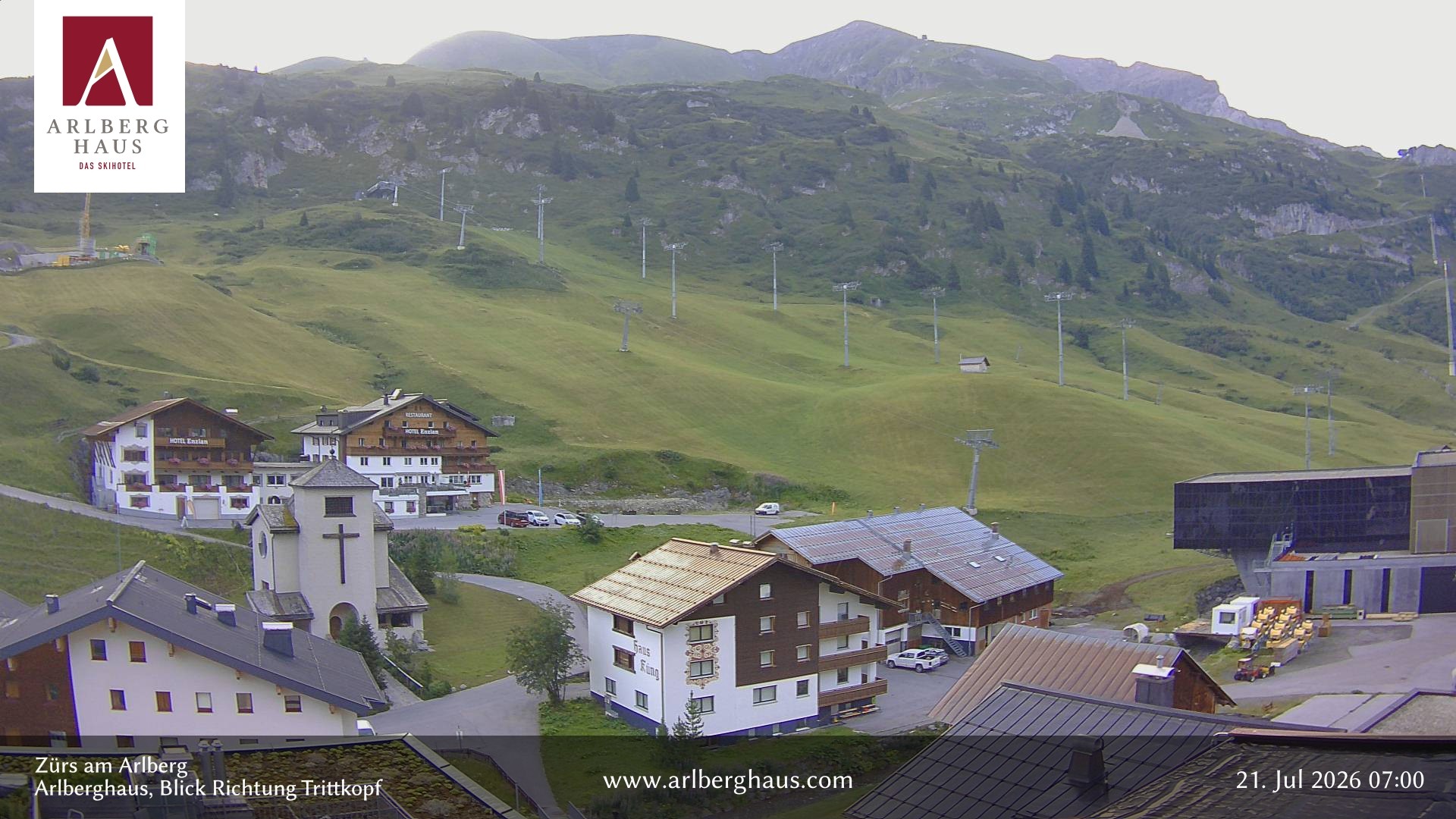 Archiv Foto Webcam Zürs: Hotel Arlberghaus