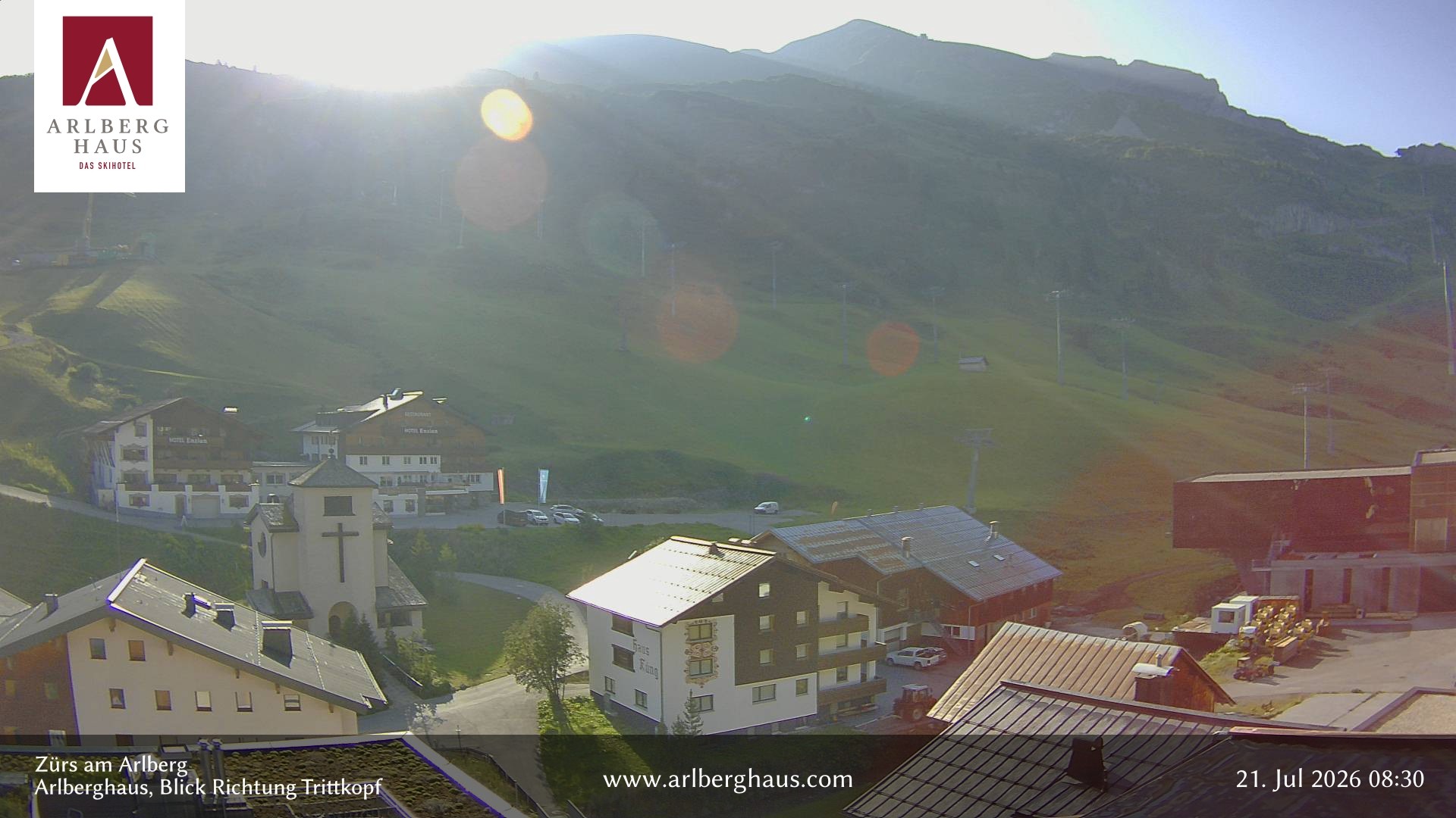 Archiv Foto Webcam Zürs: Hotel Arlberghaus
