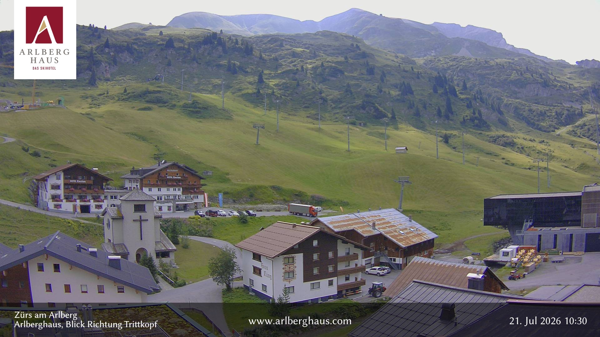 Archiv Foto Webcam Zürs: Hotel Arlberghaus