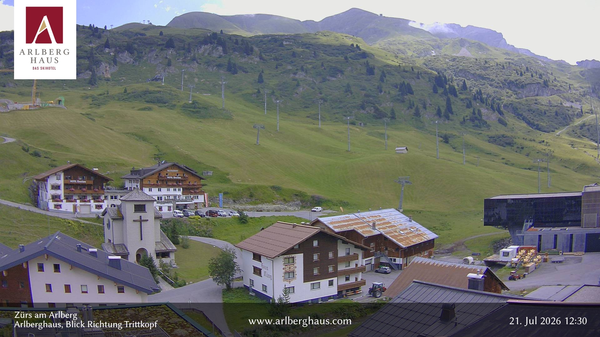 Archiv Foto Webcam Zürs: Hotel Arlberghaus