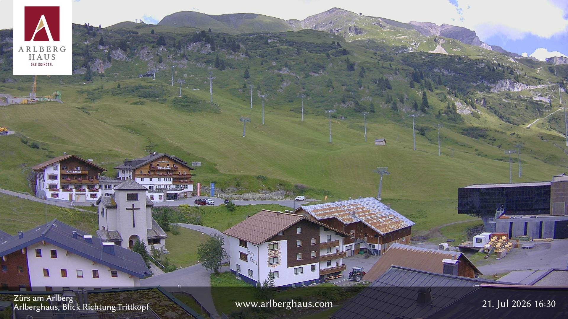 Archiv Foto Webcam Zürs: Hotel Arlberghaus